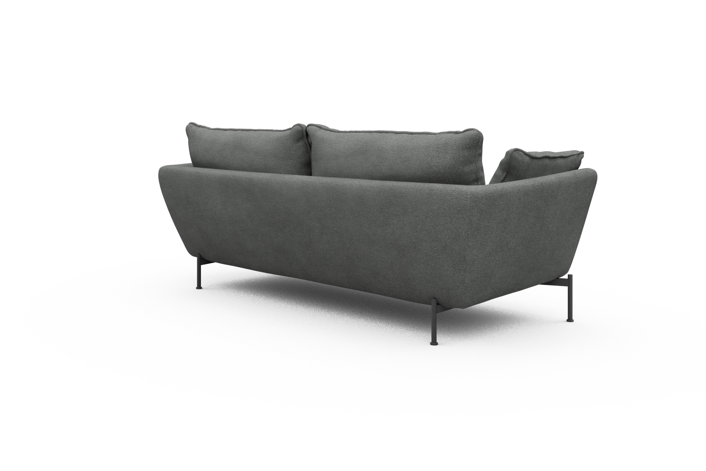 Sofa Anton PREMIUM 3-Sitzer Boucle-Ash-Grey