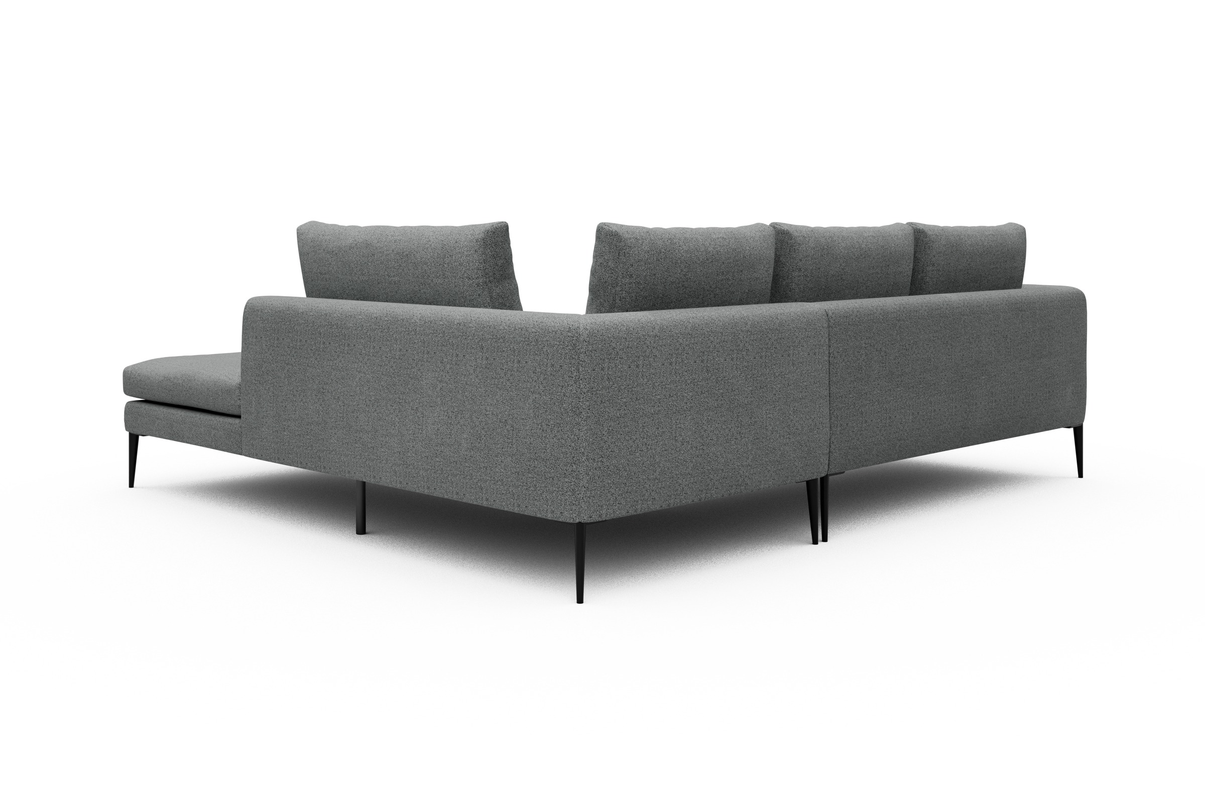 Ecksofa Paul Relax-Ecke rechts mit 2-Sitzer Aivi-Gravet-Grey