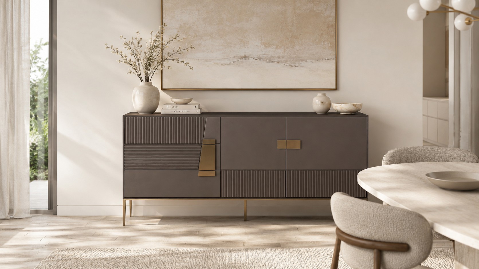 Livin Hill Sideboard Stilig 160 cm Dunkelgraphit