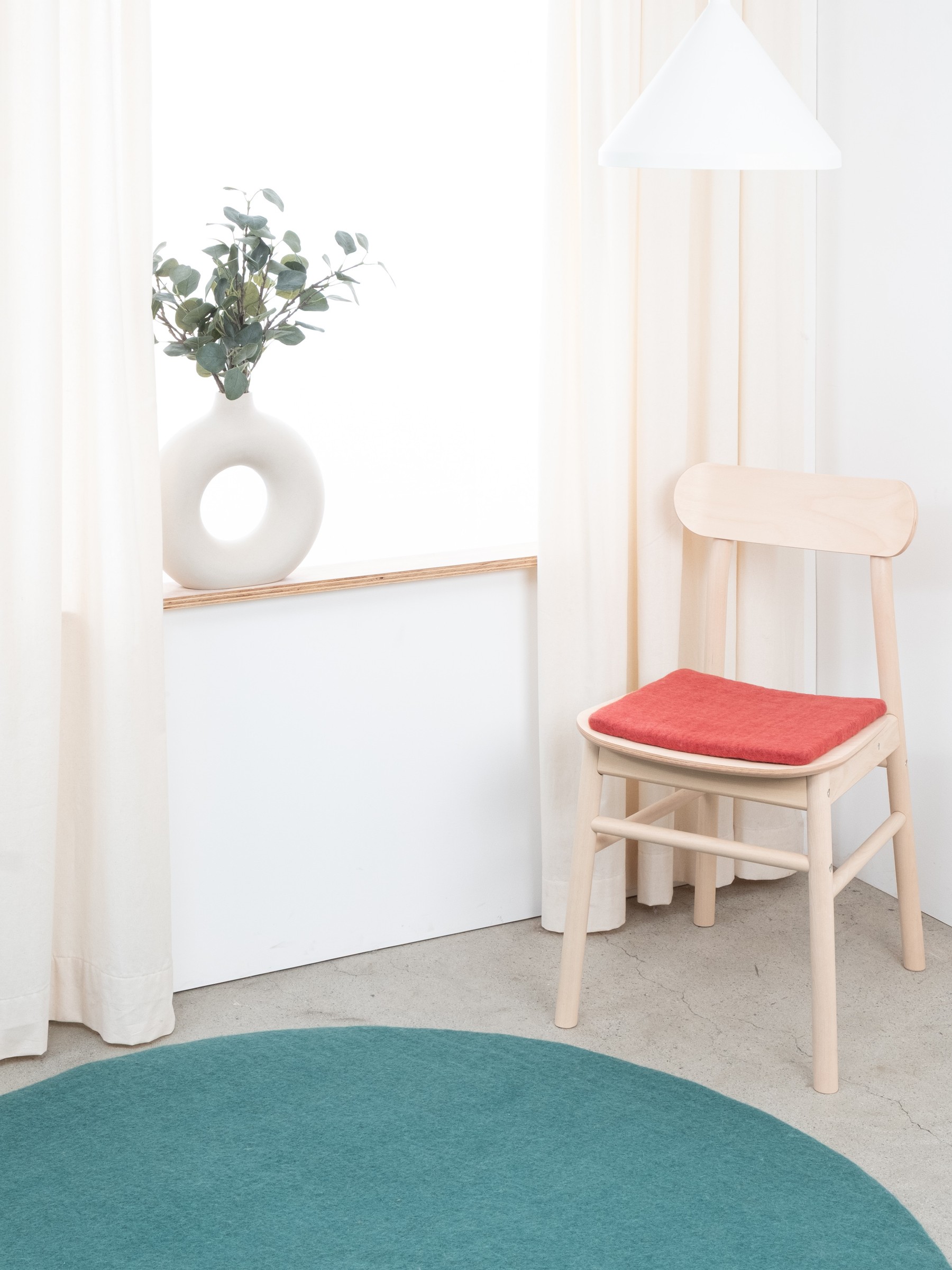 myfelt Kaja Filz-Sitzauflage Weinrot 36 x 36 cm