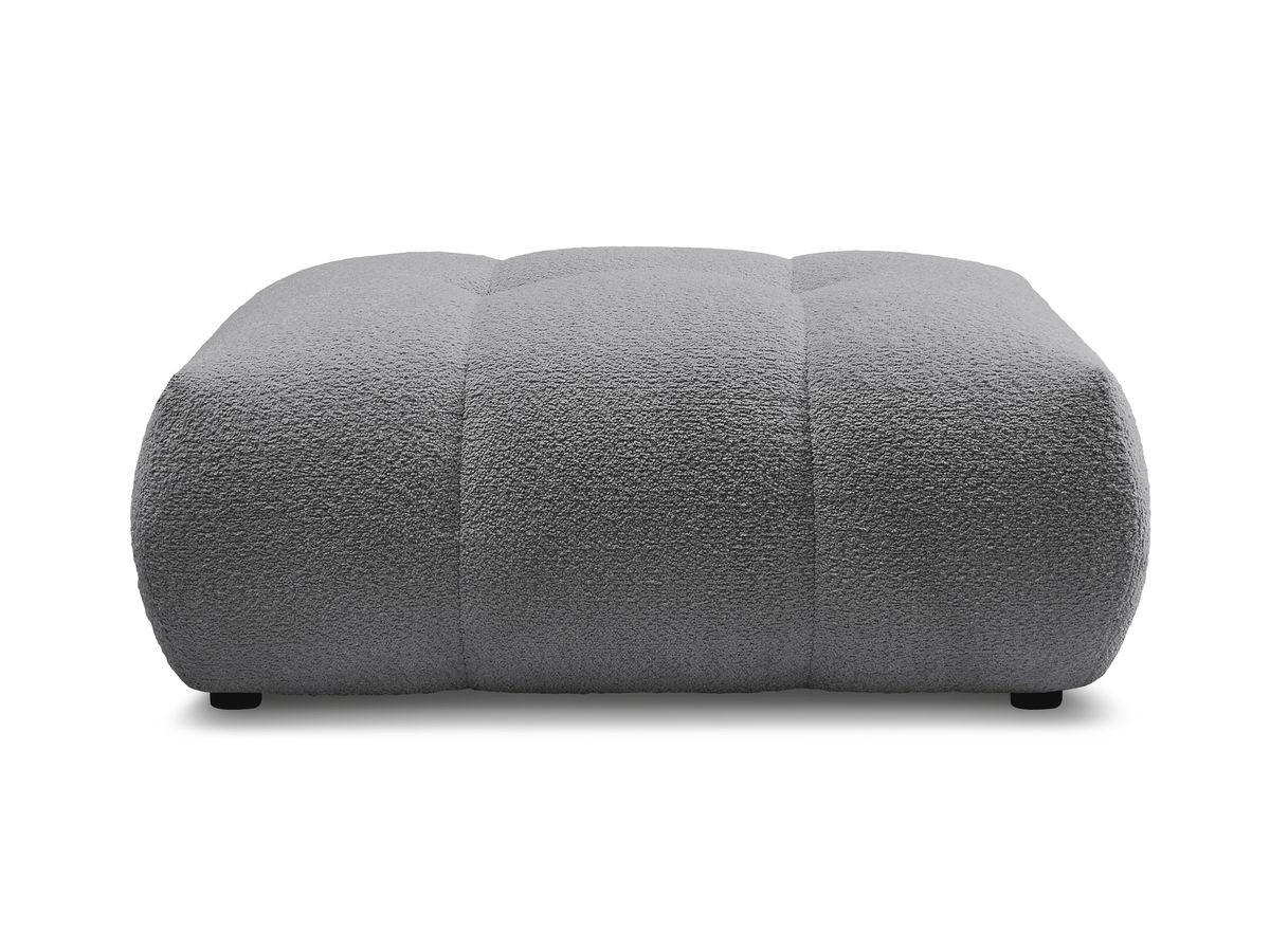 Bobochic Fuji Pouf Bouclé-Stoff Dunkelgrau