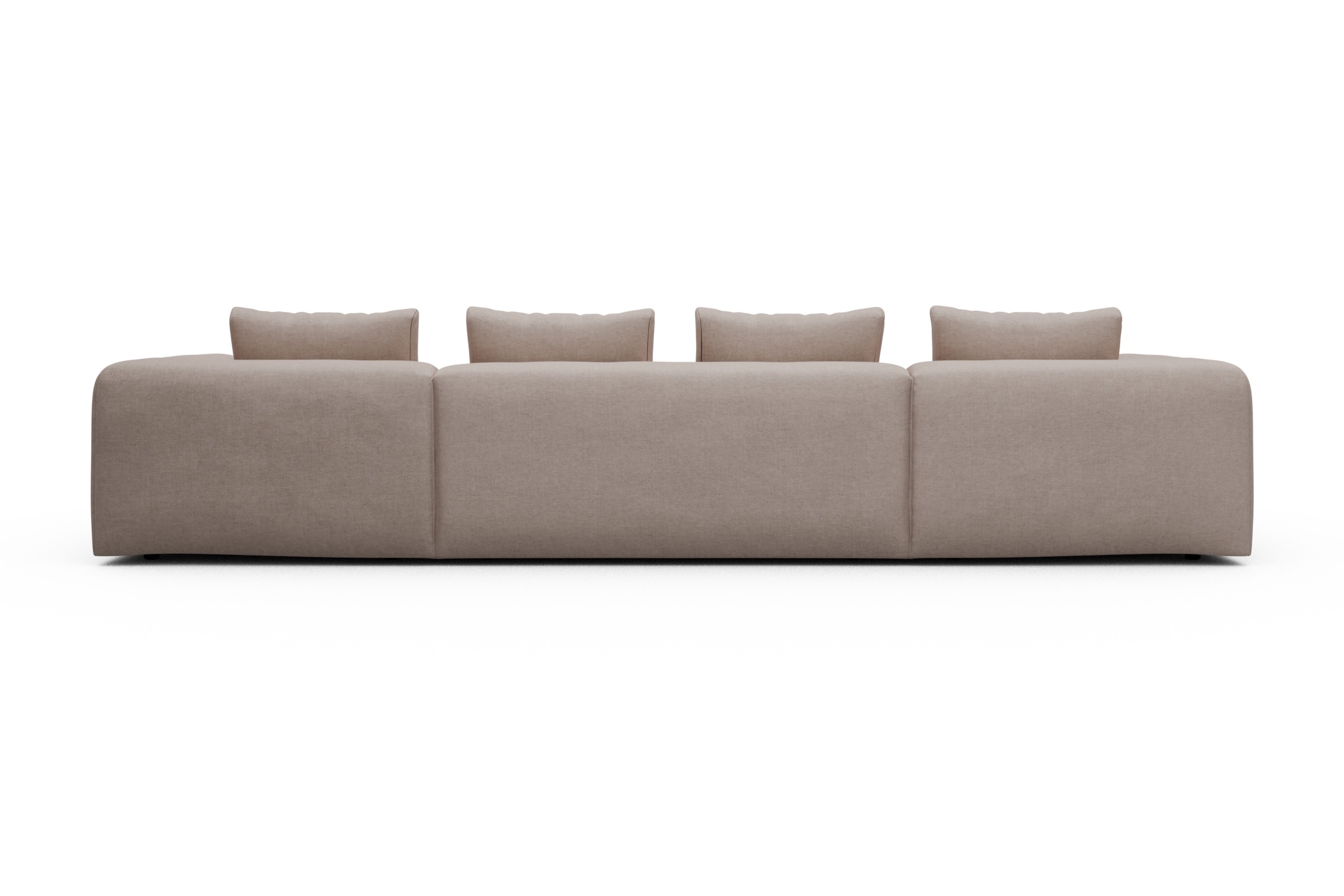 Wohnlandschaft Fred mit 2-Sitzer und Chaiselongue beidseitig Weda-Sand