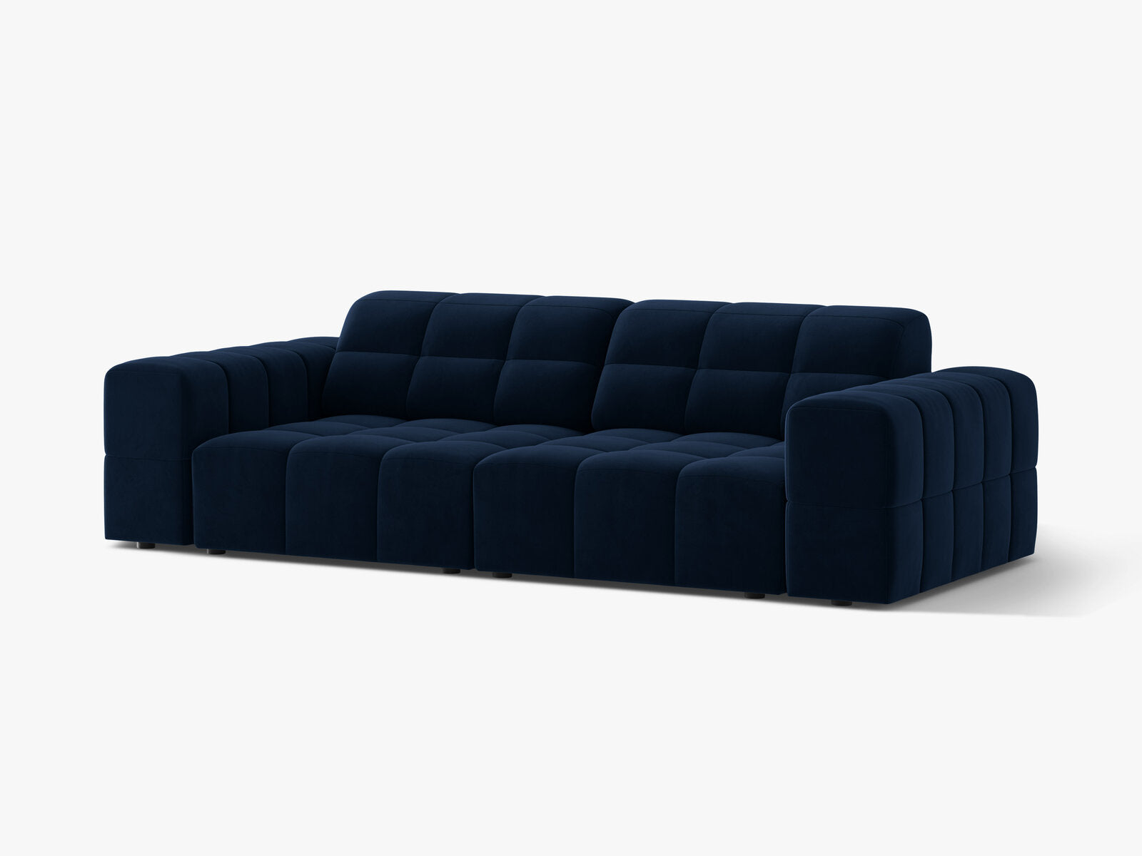 Micadoni Sofa Jennifer 3-Sitzer Samt Bluvel Königsblau