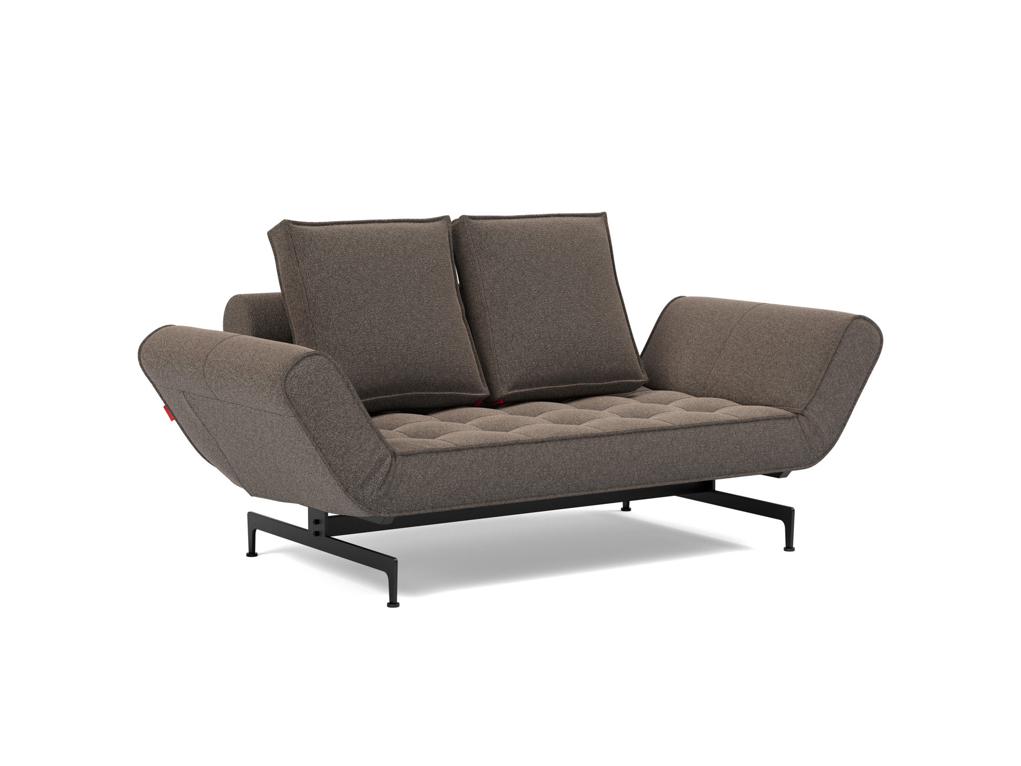 Tagesbett Ghia Boucle Skandi 530-Taupe Beine Laser schwarz