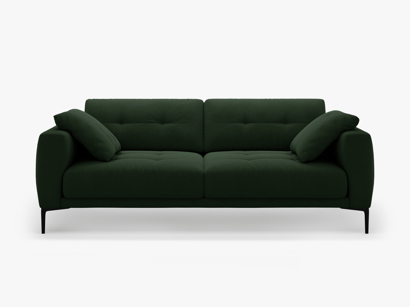 Micadoni Sofa Bemy 4-Sitzer Samt Flaschengrün