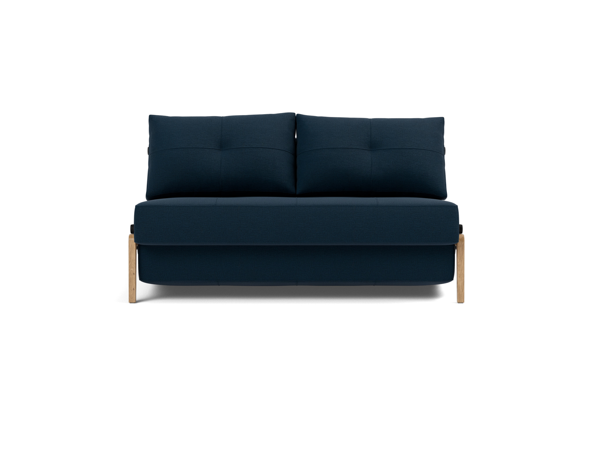 Schlafsofa Cubed 140 Flachgewebe Mixed Dance 528-Blue Beine Eiche