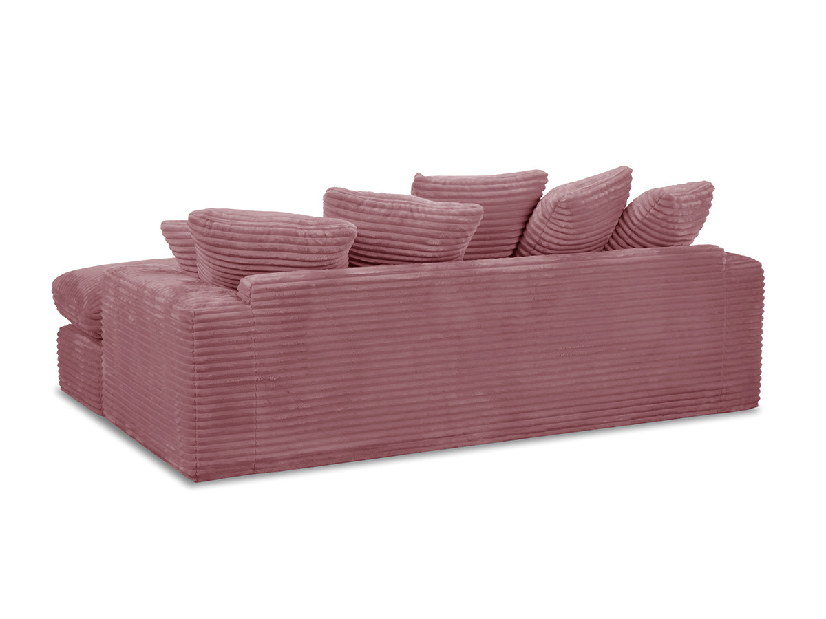 Bobochic Nevada Sofa 3-Sitzer 226 × 150 cm Breitcord weich Rosa