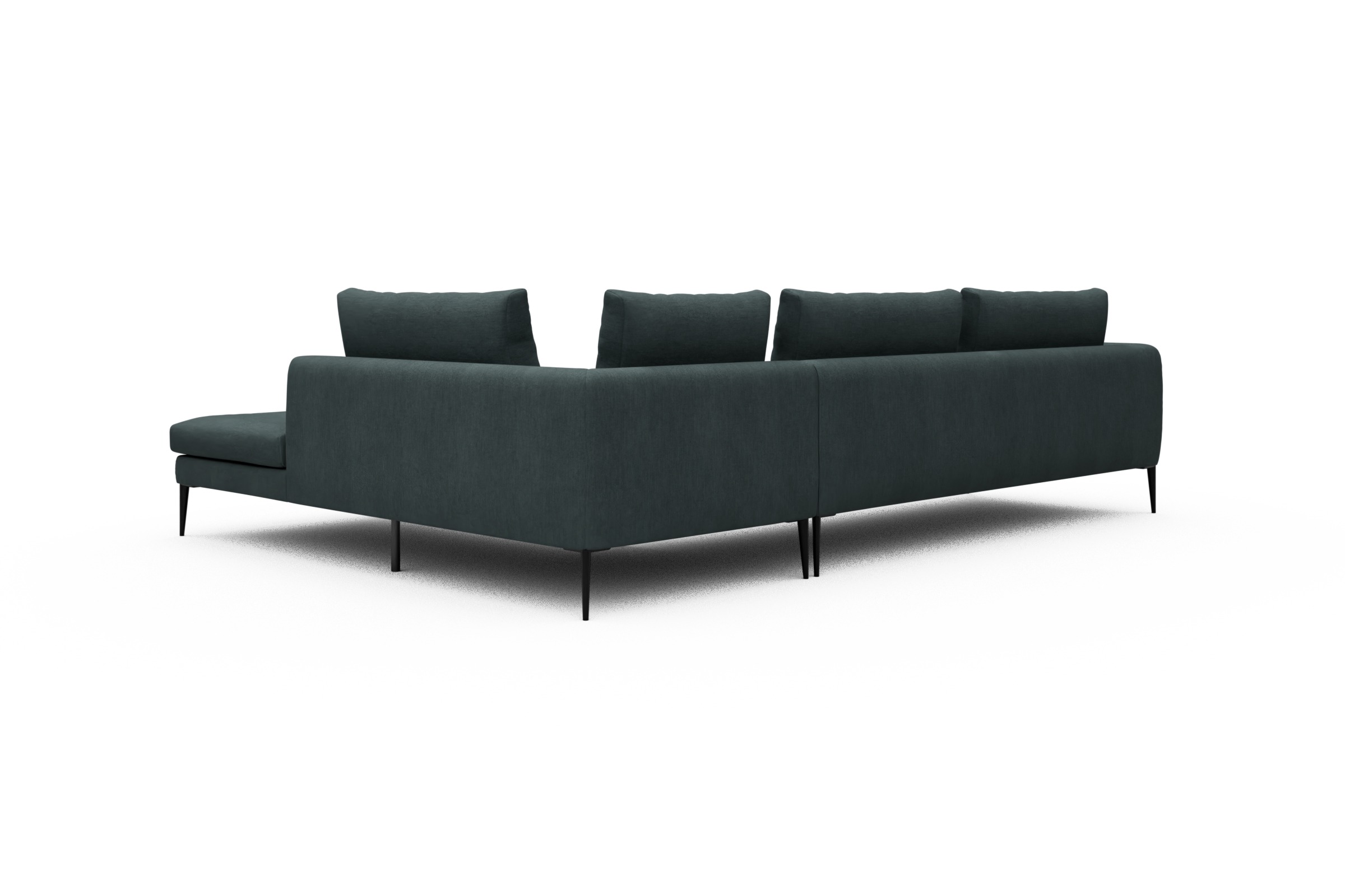 Ecksofa Paul Relax-Ecke links mit 3-Sitzer Vivus-Blue
