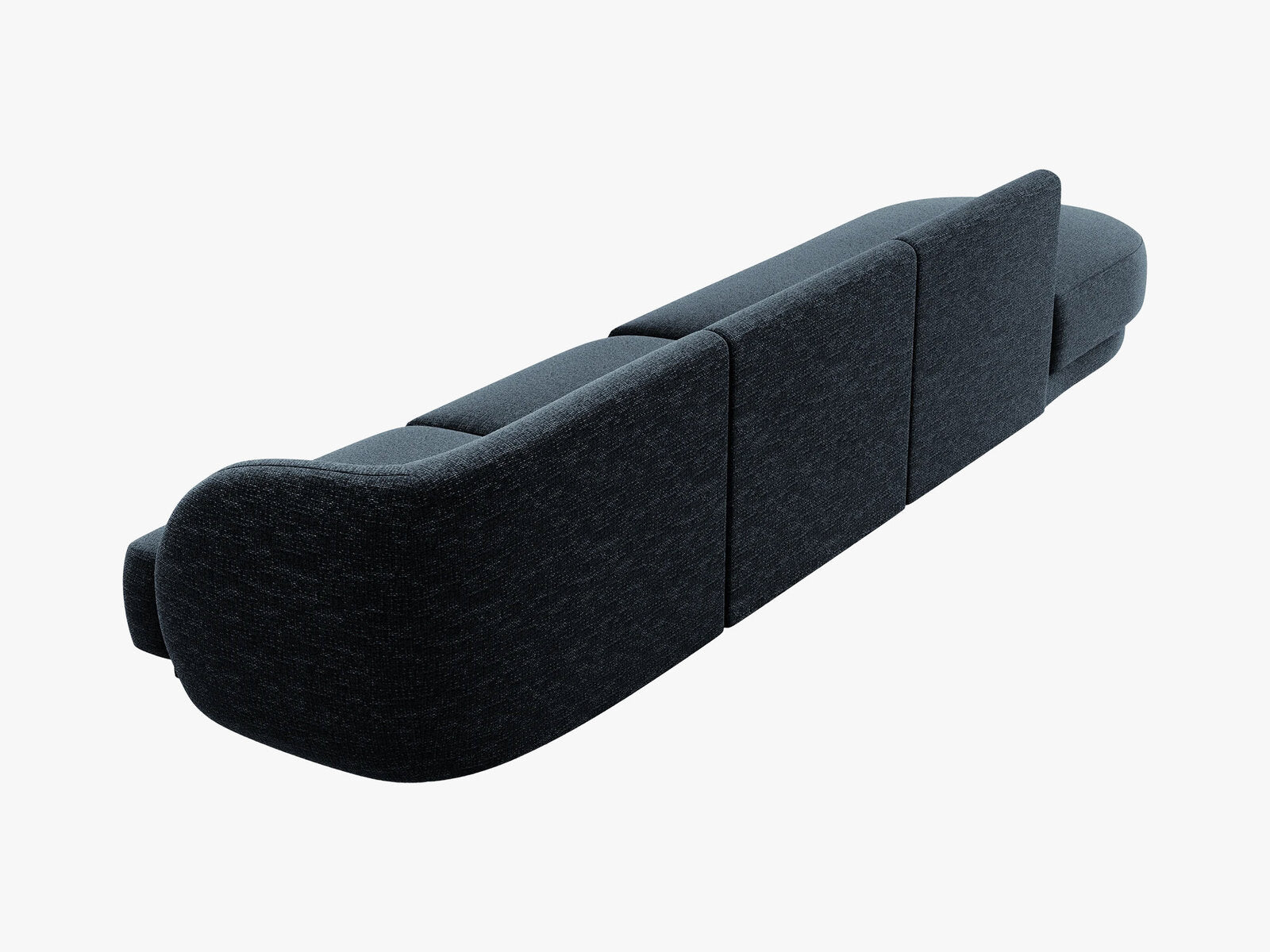 Micadoni Sofa Miley 4-Sitzer Links Chenille Haga Königsblau