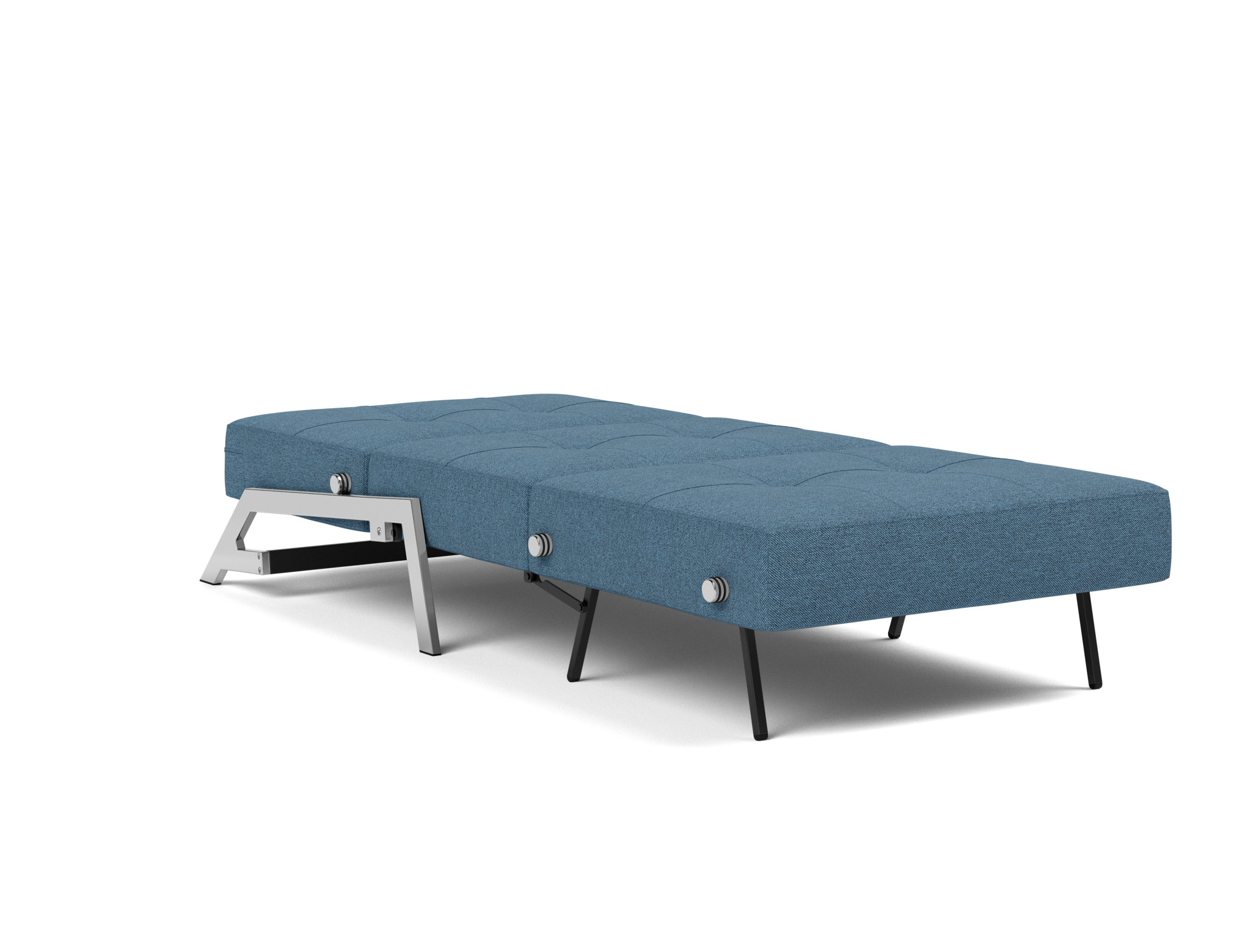 Schlafsessel Cubed 90 Strukturierter Stoff Weda 302-Weda-Blue Beine Chrom