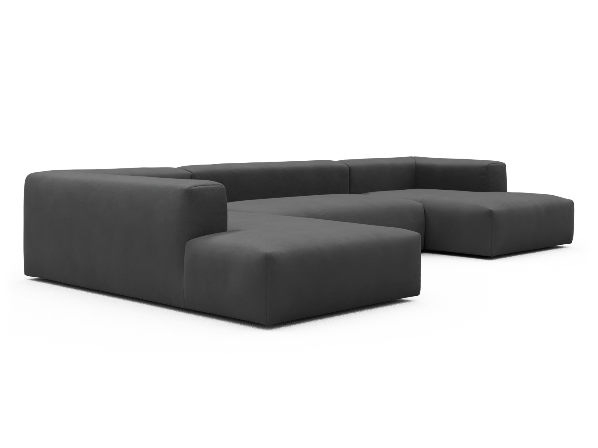 Skandi Home Wohnlandschaft Fred Relax-Ecke links mit 2-Sitzer und Chaiselongue rechts Satya-Zinc moebelfaktor
