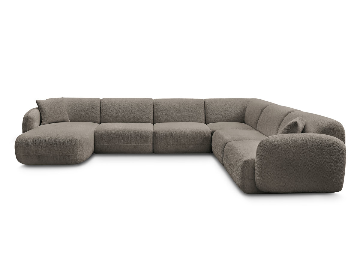 Bobochic Anda Wohnlandschaft Chenille Taupe Ecke rechts
