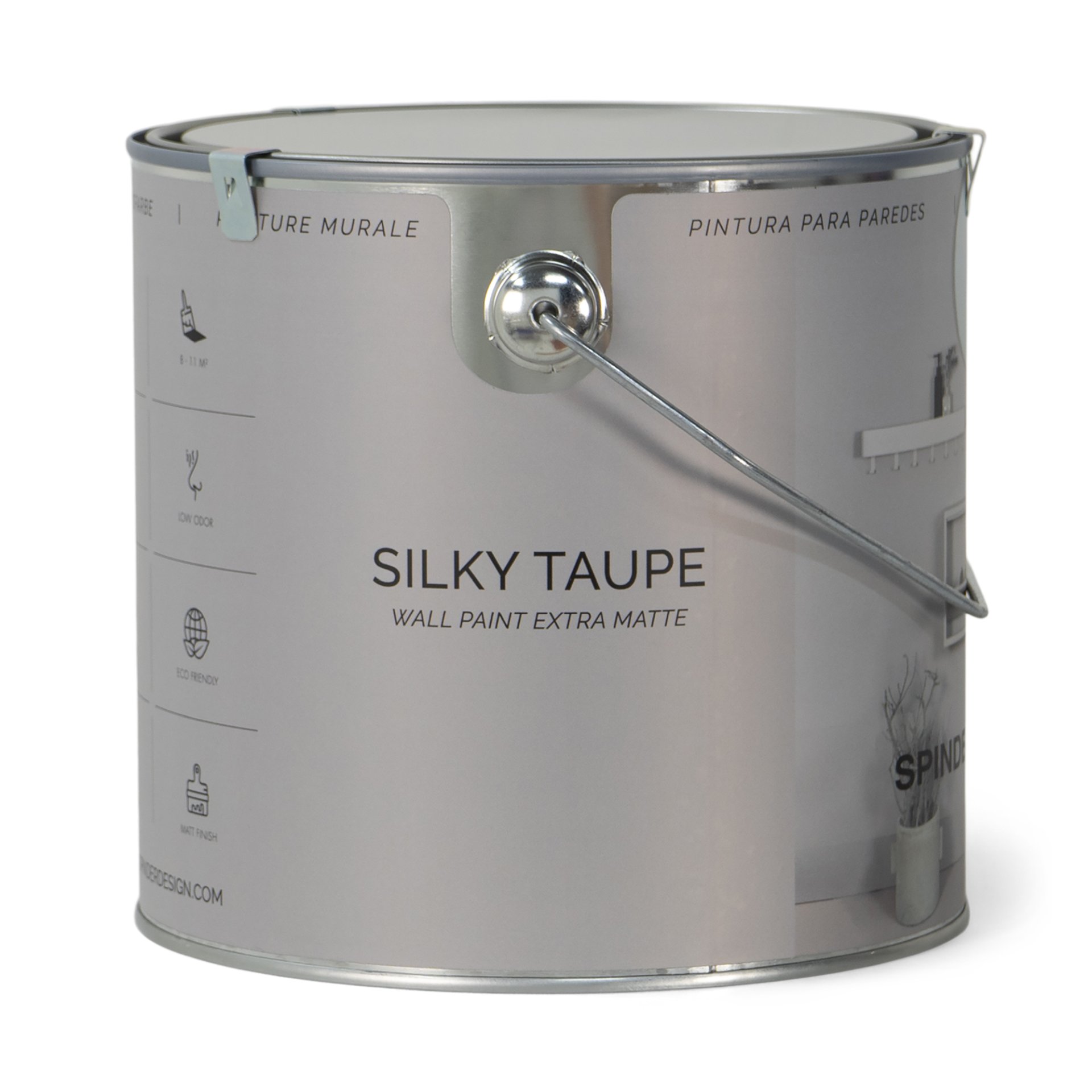 Spinder Design Wandfarbe Silky Taupe 2,5 Liter