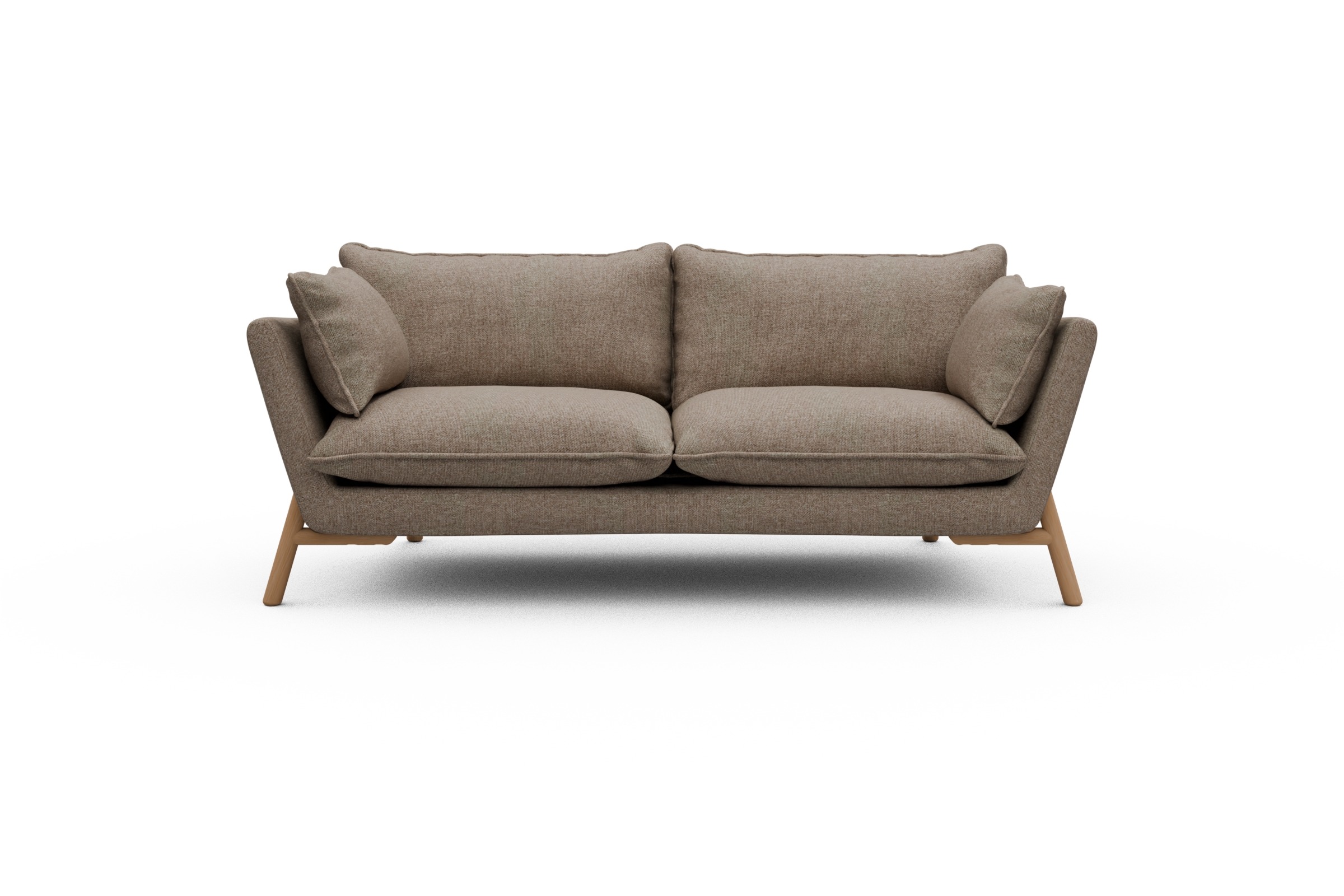 Skandi Home Sofa Emil PREMIUM 2-Sitzer Beinfarbe Eiche Natur Sama-Antelope moebelfaktor