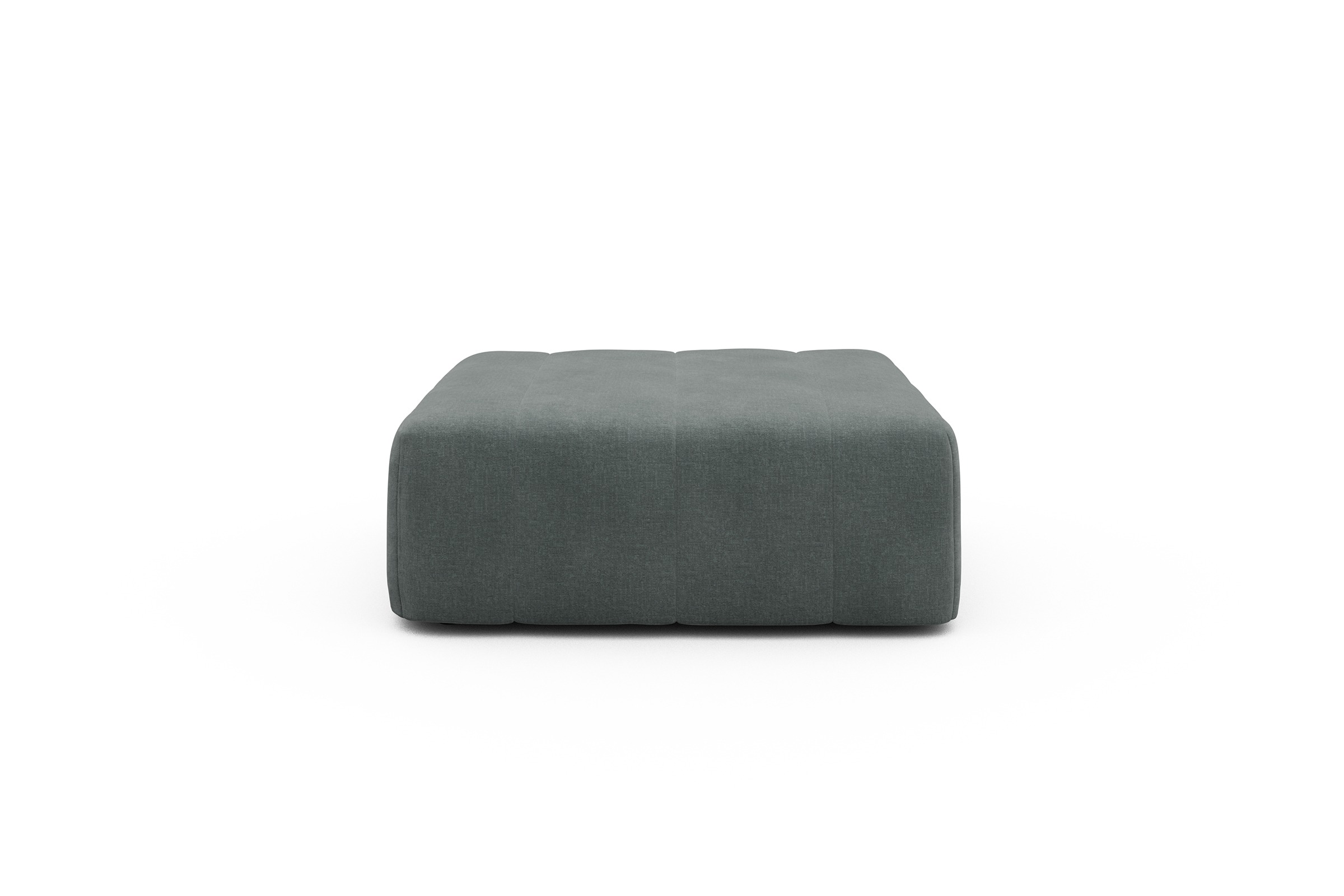 Sitzhocker Hugo Ottomane Smooth-Silver-Grey