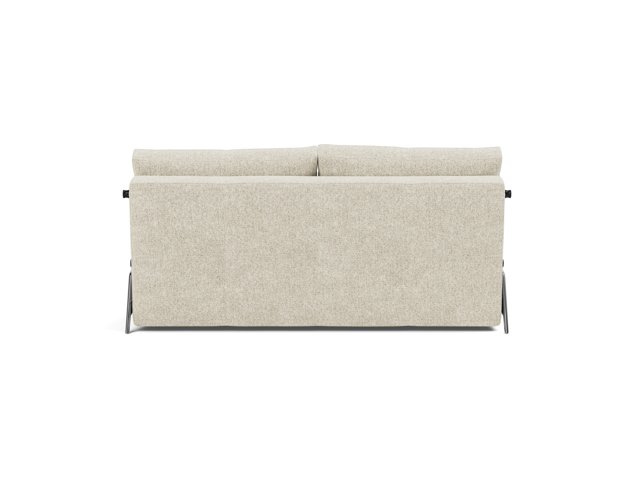 Schlafsofa Cubed 160 Strukturierter Stoff Taura 357-Off-White Beine Aluminium