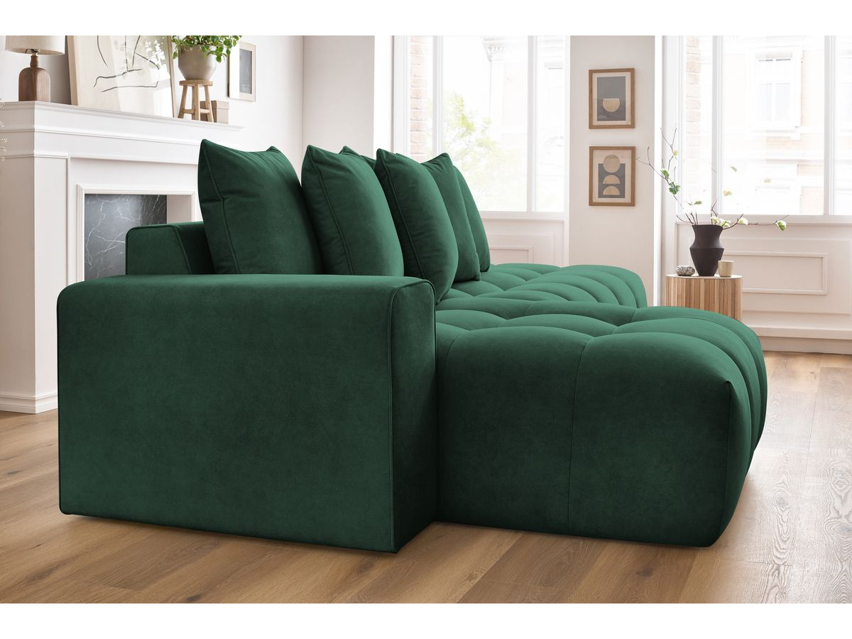 Bobochic Mont-blanc Ecksofa Samt Grün Ecke links