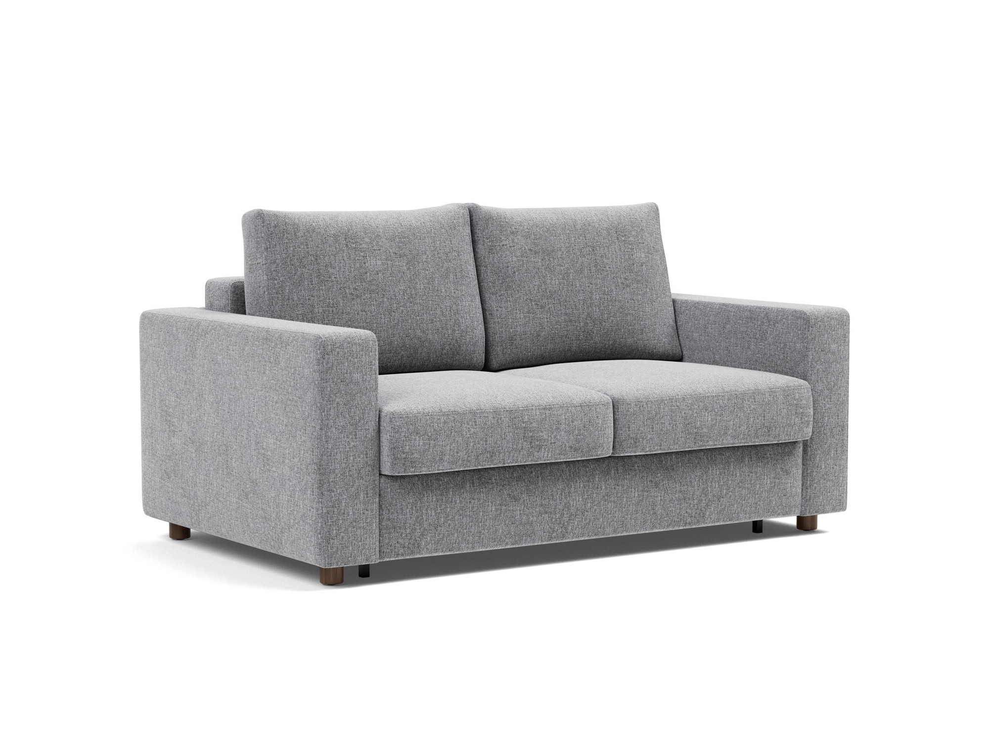 Schlafsofa Neah mit Standard-Armlehnen 140 Strukturierter Stoff Twist 565-Granite