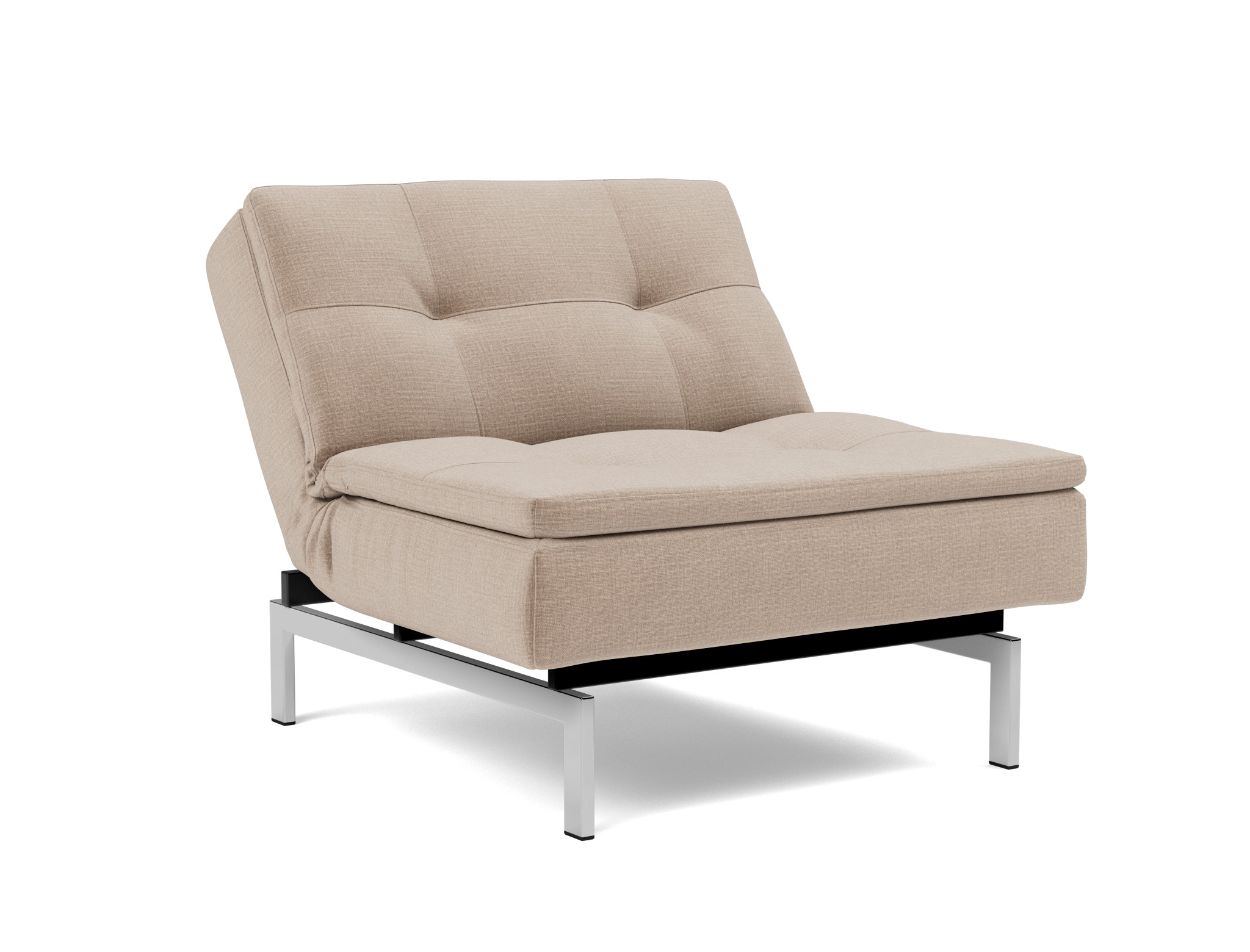Sessel Dublexo Chenille Esina 417-Mocha Beine Chrom