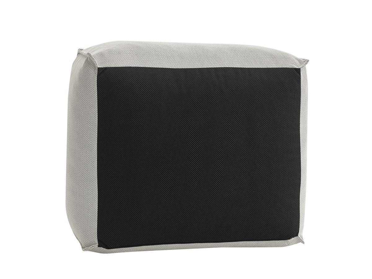 Bobochic Biarritz Pouf Melange-Stoff Beige