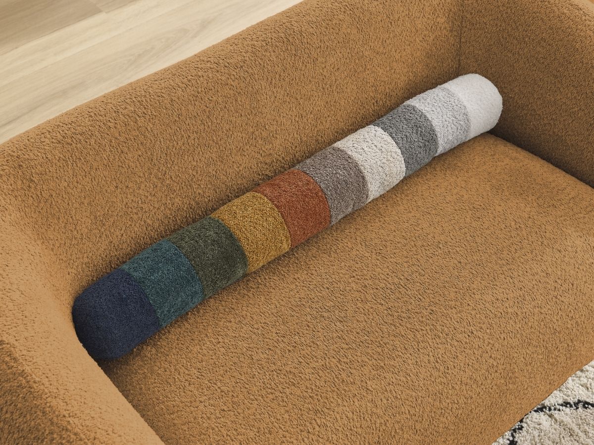 Bobochic Celine Sofa 2-Sitzer Bouclé-Stoff Gelb