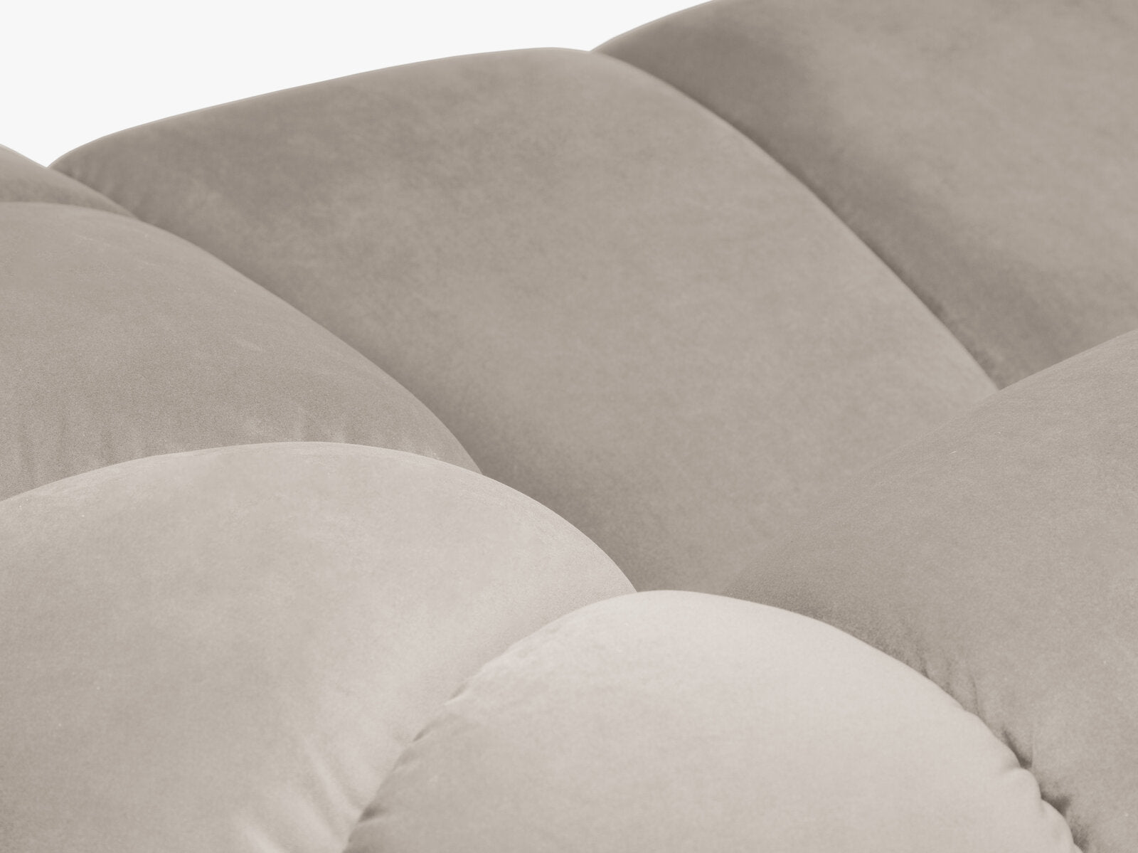 Micadoni Ecksofa Diana 4-Sitzer Links Samt Beige