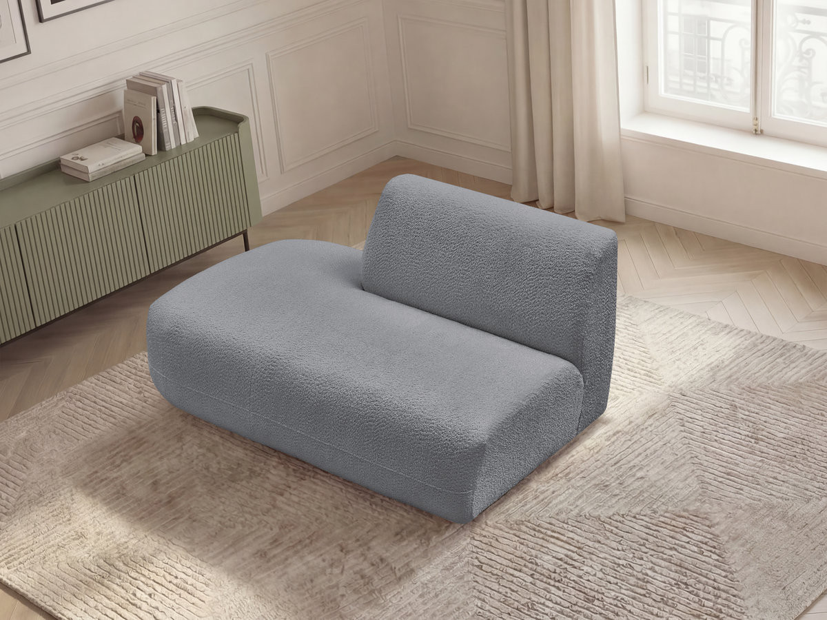Bobochic Anda Sofamodul 2-Sitzer Chenille Grau Ecke links