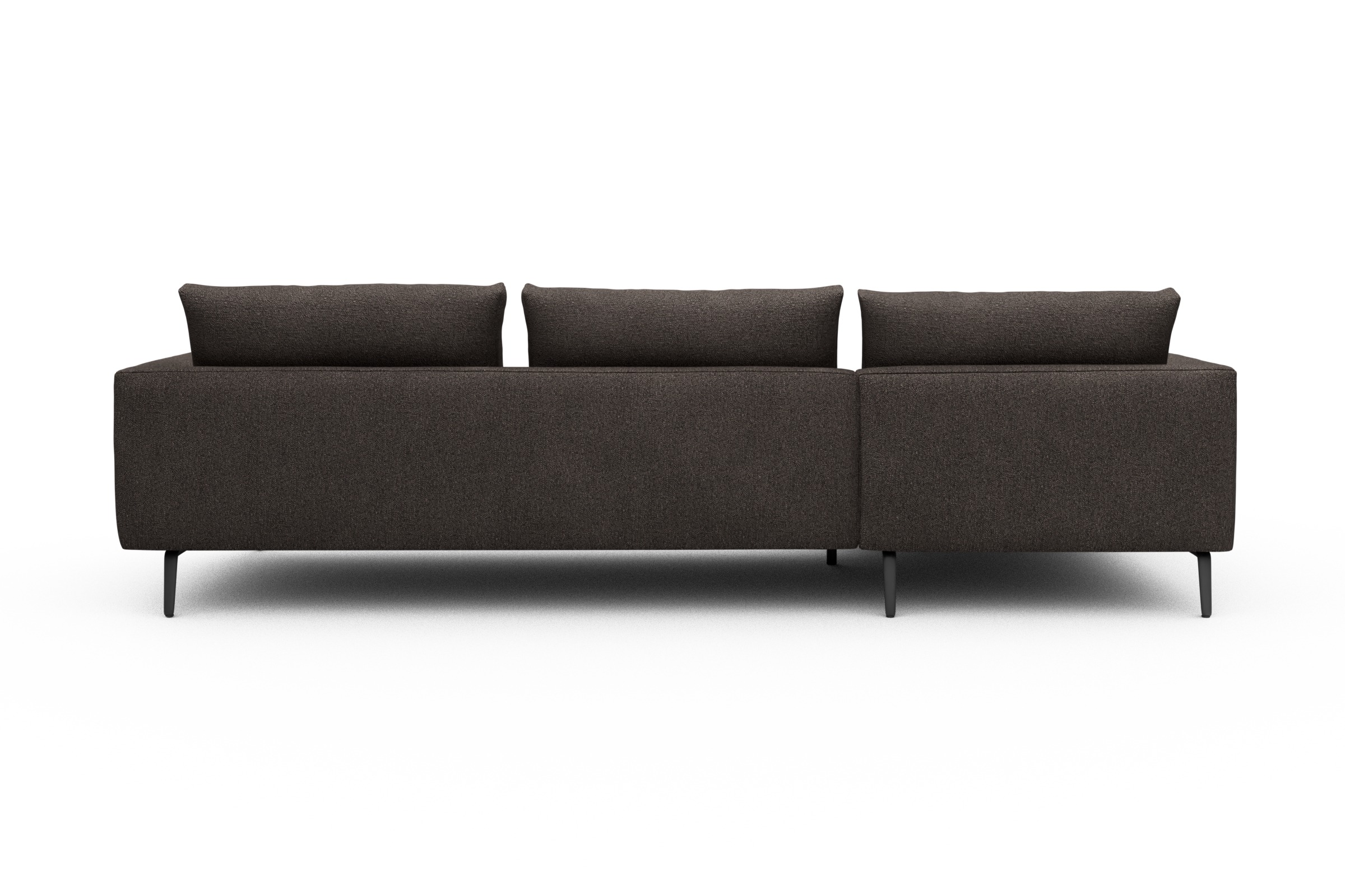 Ecksofa Karl Chaiselongue links mit 2,5-Sitzer Boucle-Taupe