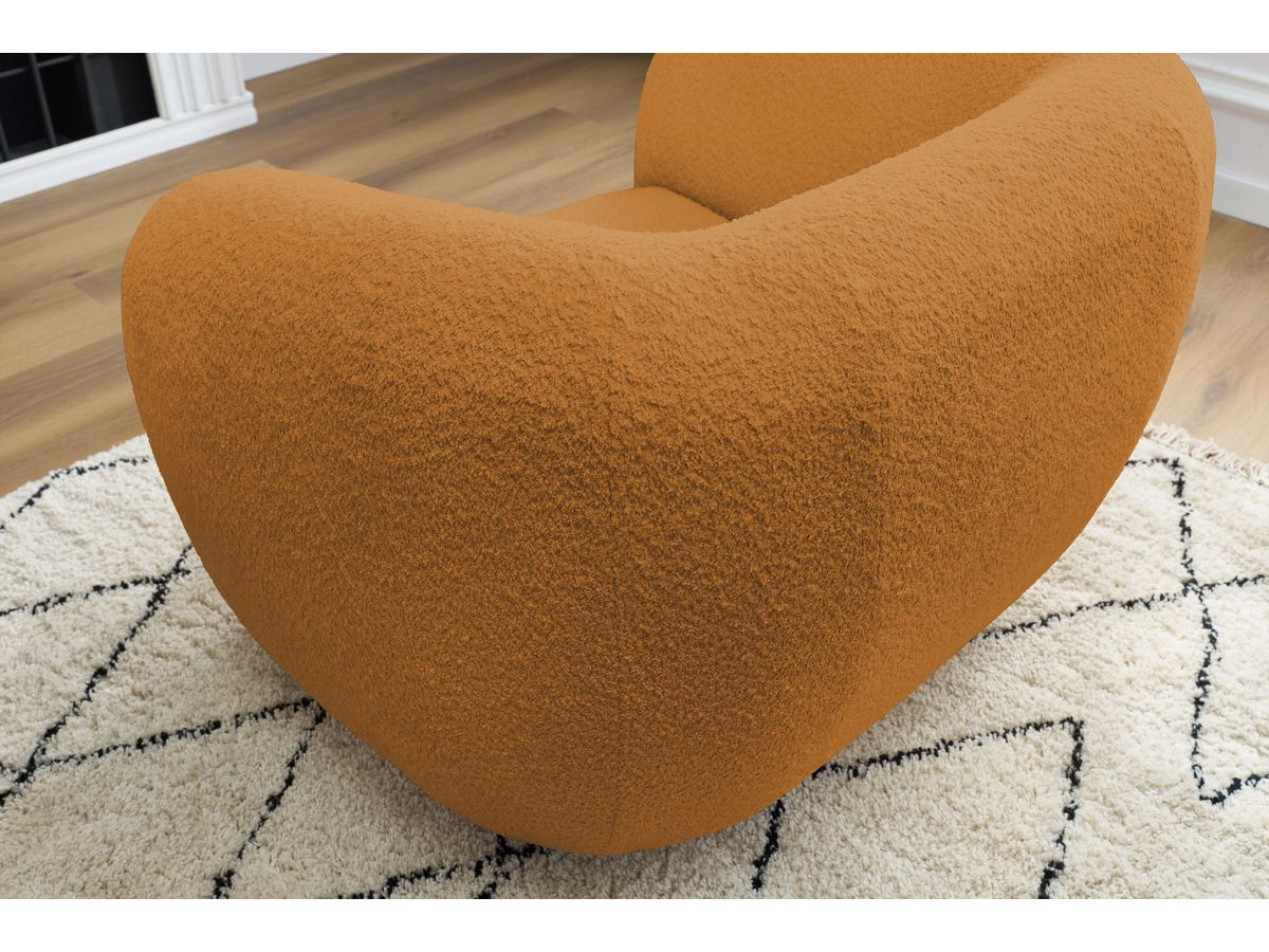 Bobochic Celine Sessel Bouclé-Stoff Gelb