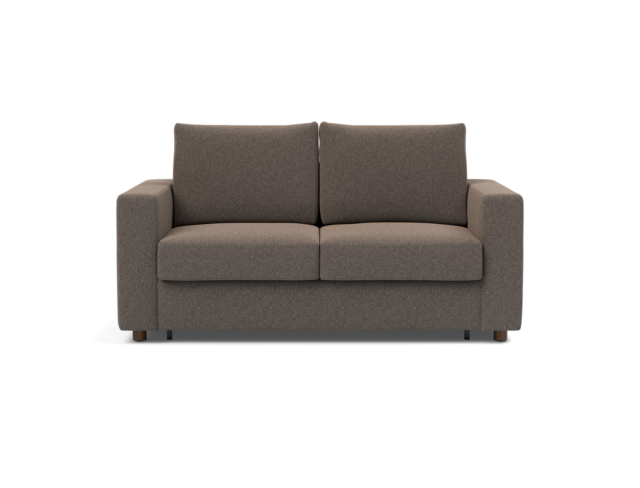 Schlafsofa Neah mit Standard-Armlehnen 140 Boucle Skandi 530-Taupe