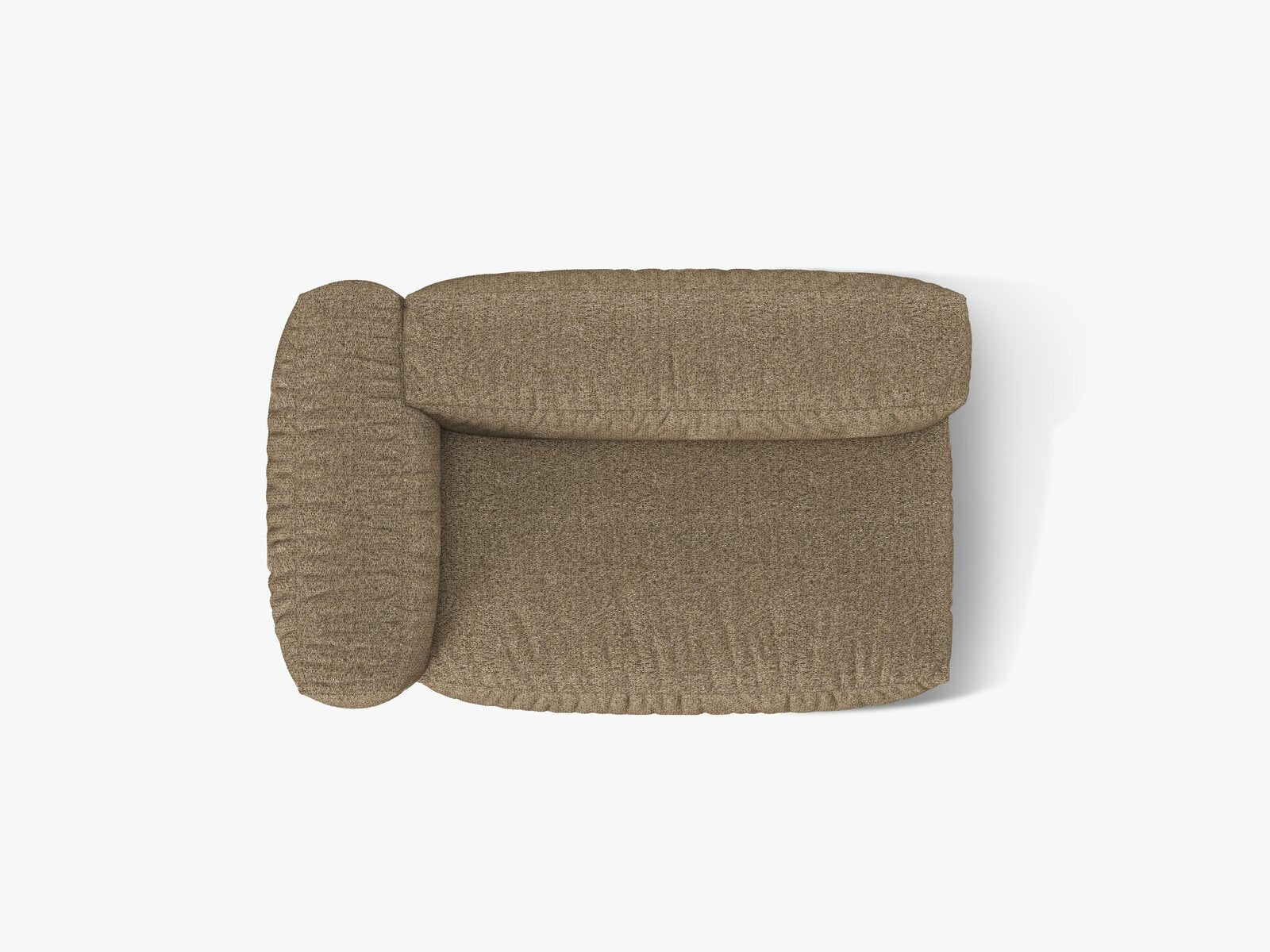 Micadoni Eckmodul Martina 1-Sitzer Groß Links Boucle Monet Cappuccino