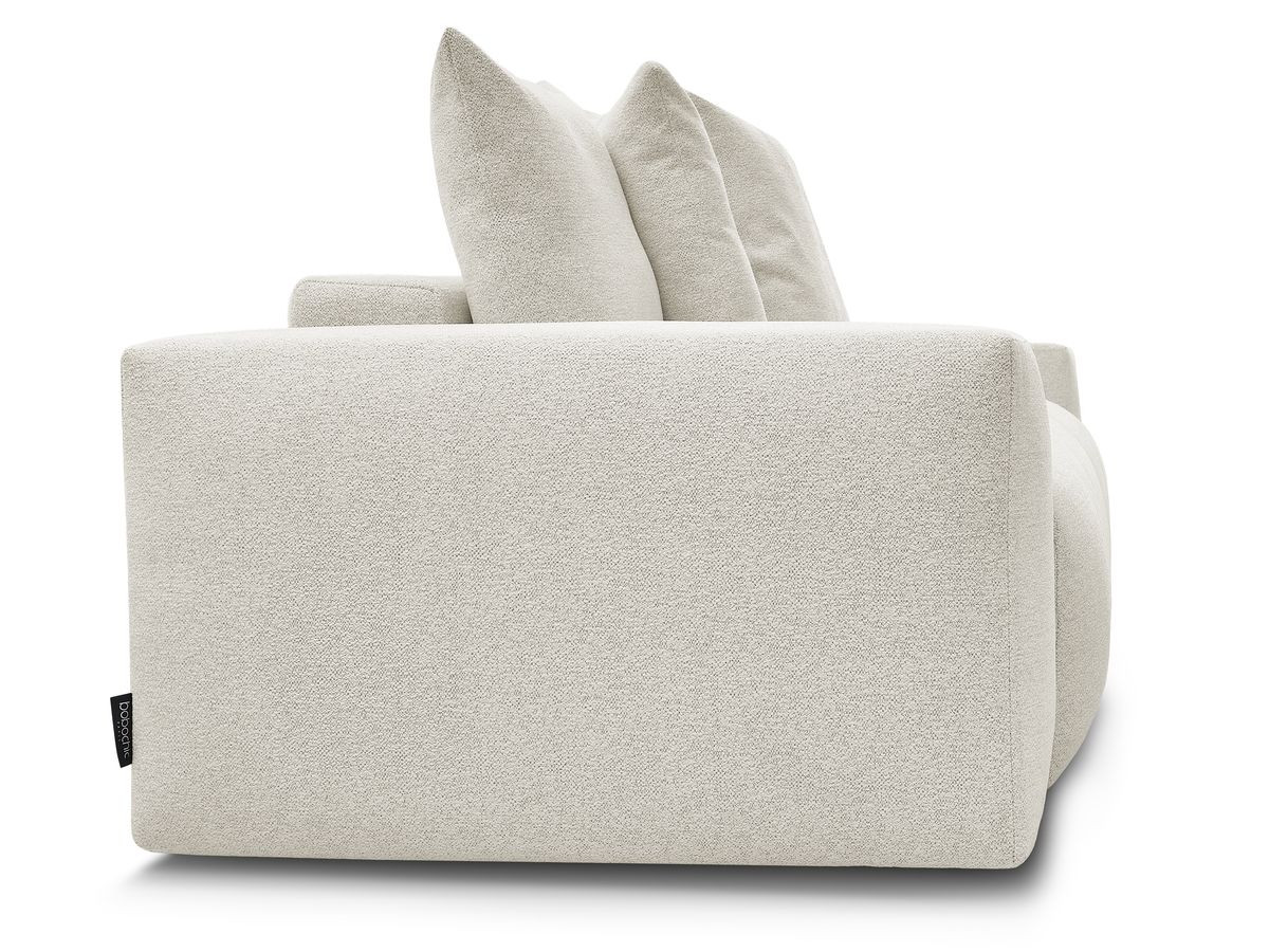 Bobochic Voltaire Sofa 3-Sitzer 280 × 124 cm Melange-Stoff Weiß