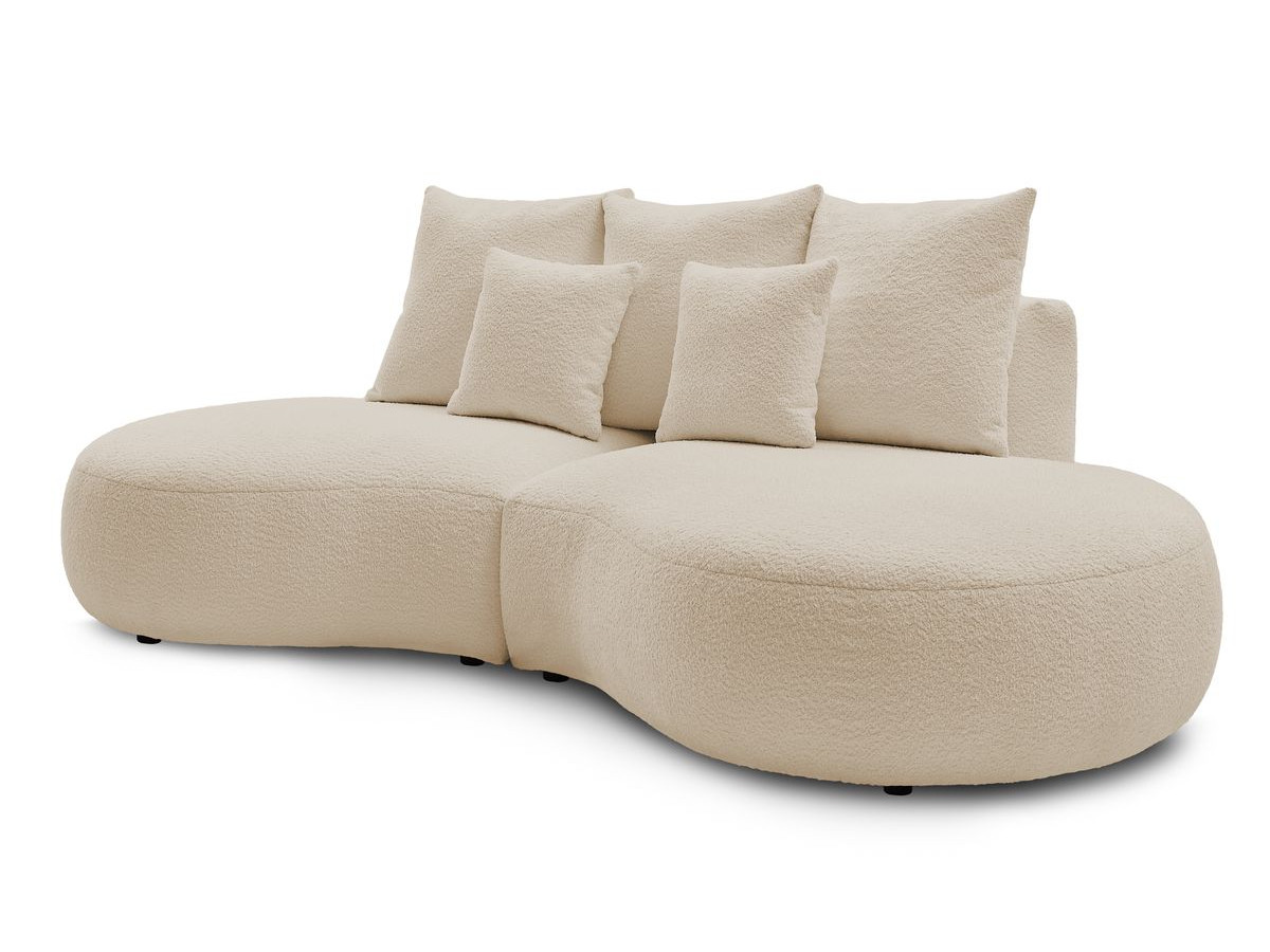 Bobochic Saint-germain Sofa 3-Sitzer Bouclé-Stoff Beige