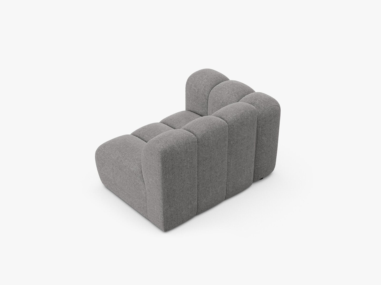 Micadoni Modul Lupine 1-Sitzer Links Chenille Eden Hellgrau