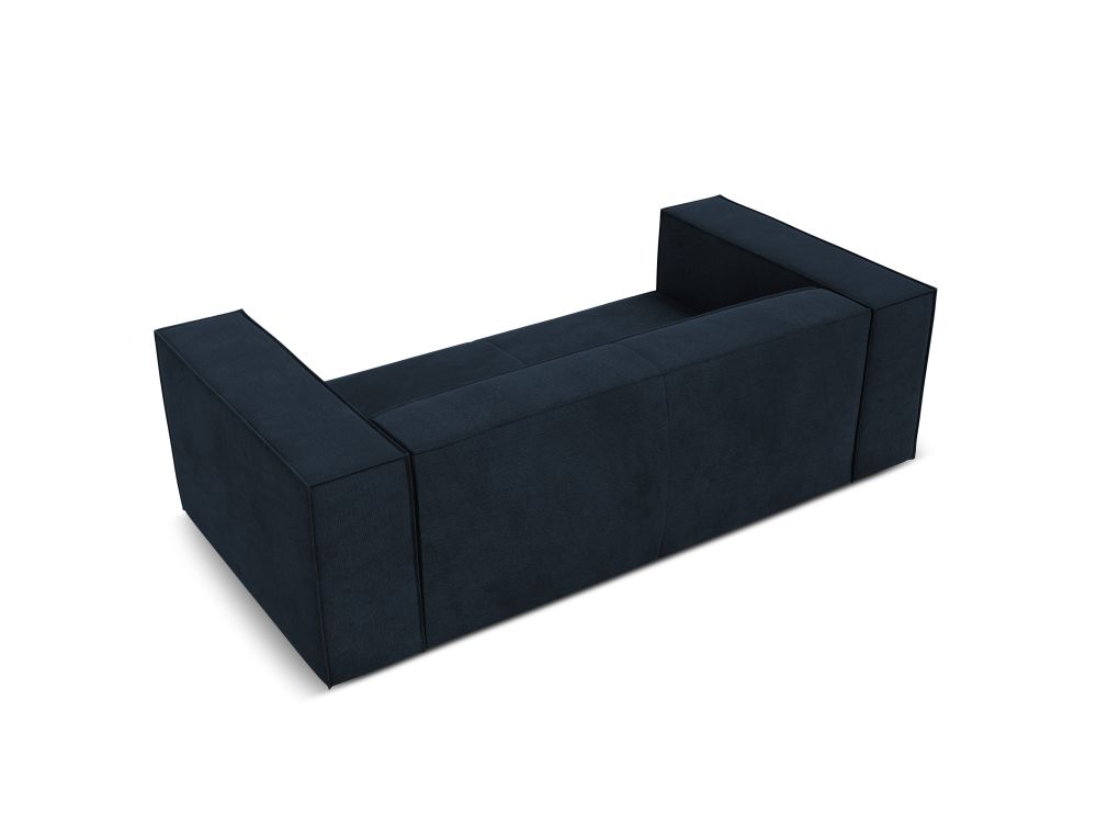 Cosmopolitan Design Sofa Turin 2-Sitzer Strukturierter Stoff Rosario Dunkelblau