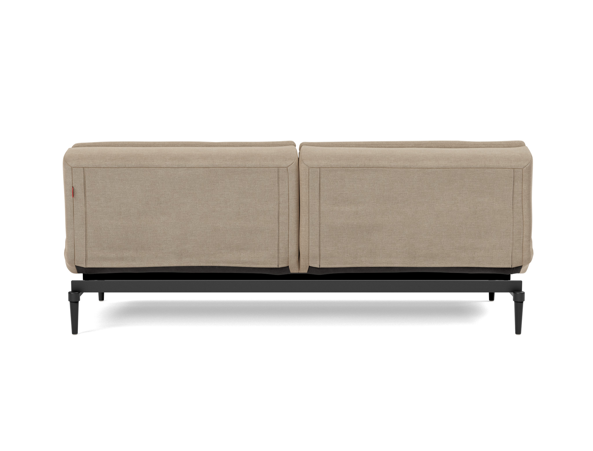 Schlafsofa Dublexo Flachgewebe Phobos 587-Mocha Beine Styletto Eiche schwarz