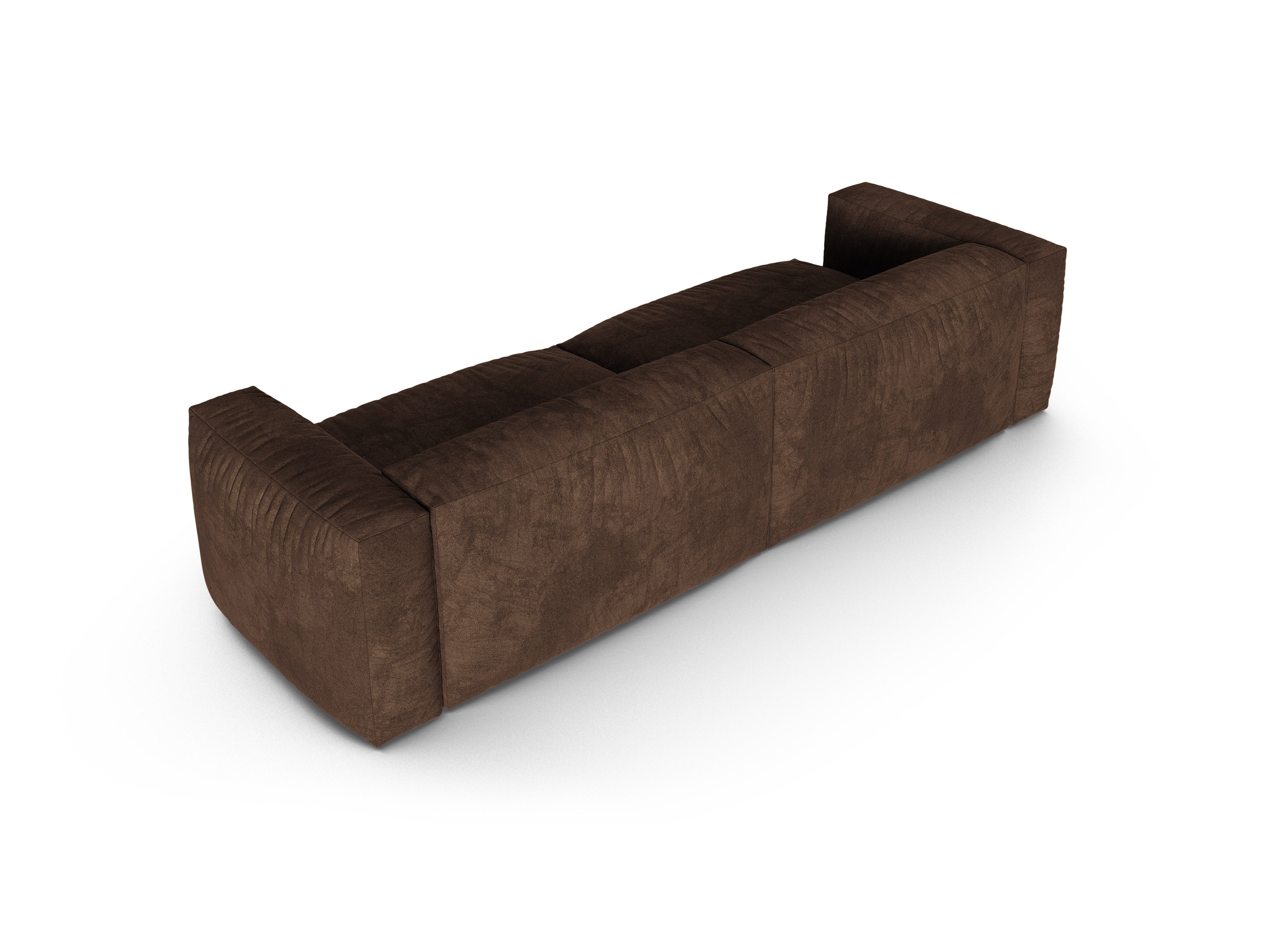 Micadoni Sofa Martina 4-Sitzer 90cm Sitztiefe Samt Vogue Schokolade