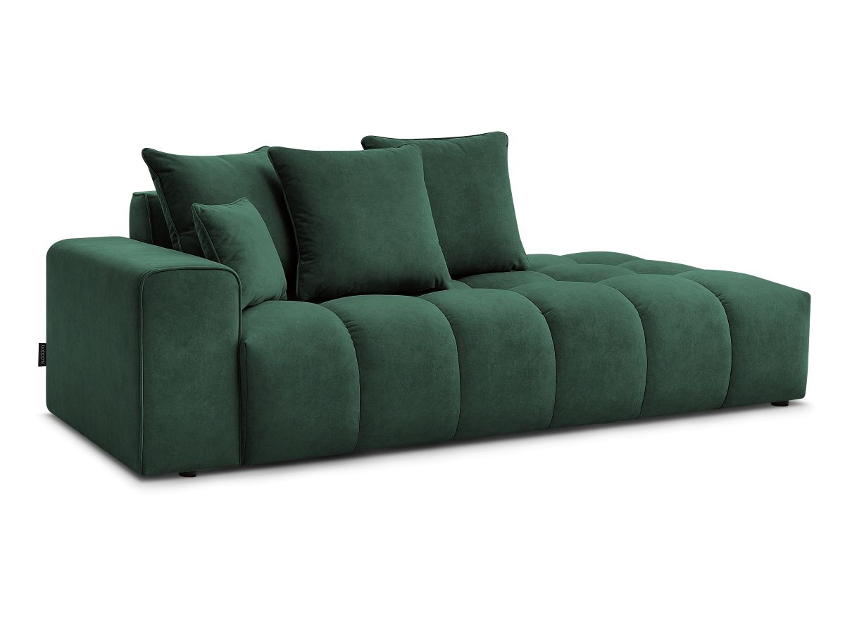 Bobochic Mont-blanc Sofa 4-Sitzer Samt Grün Armlehne links