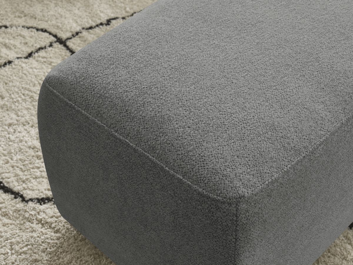 Bobochic Atilla Pouf Melange-Stoff Dunkelgrau