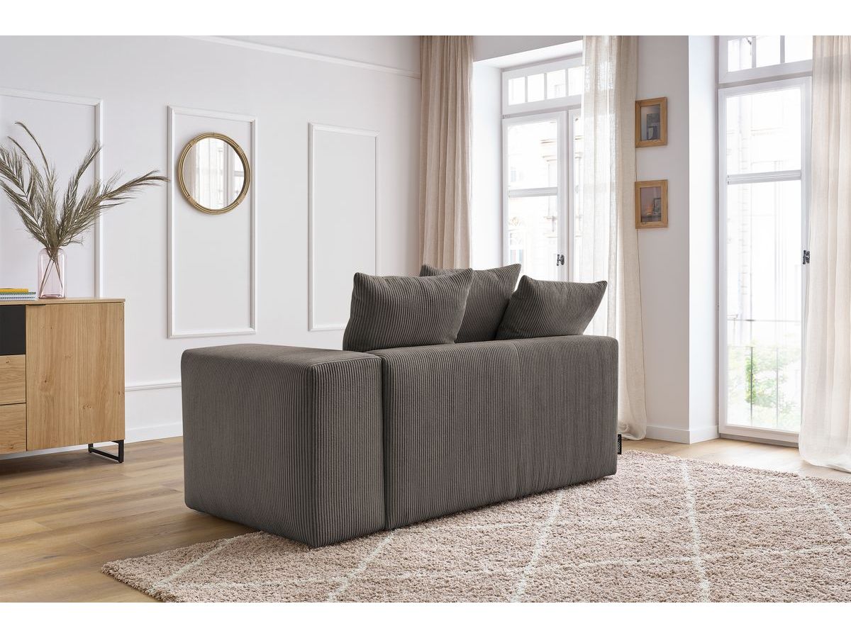 Bobochic Voltaire Sofamodul 2-Sitzer 178 × 100 cm Cordsamt Taupe Ecke rechts