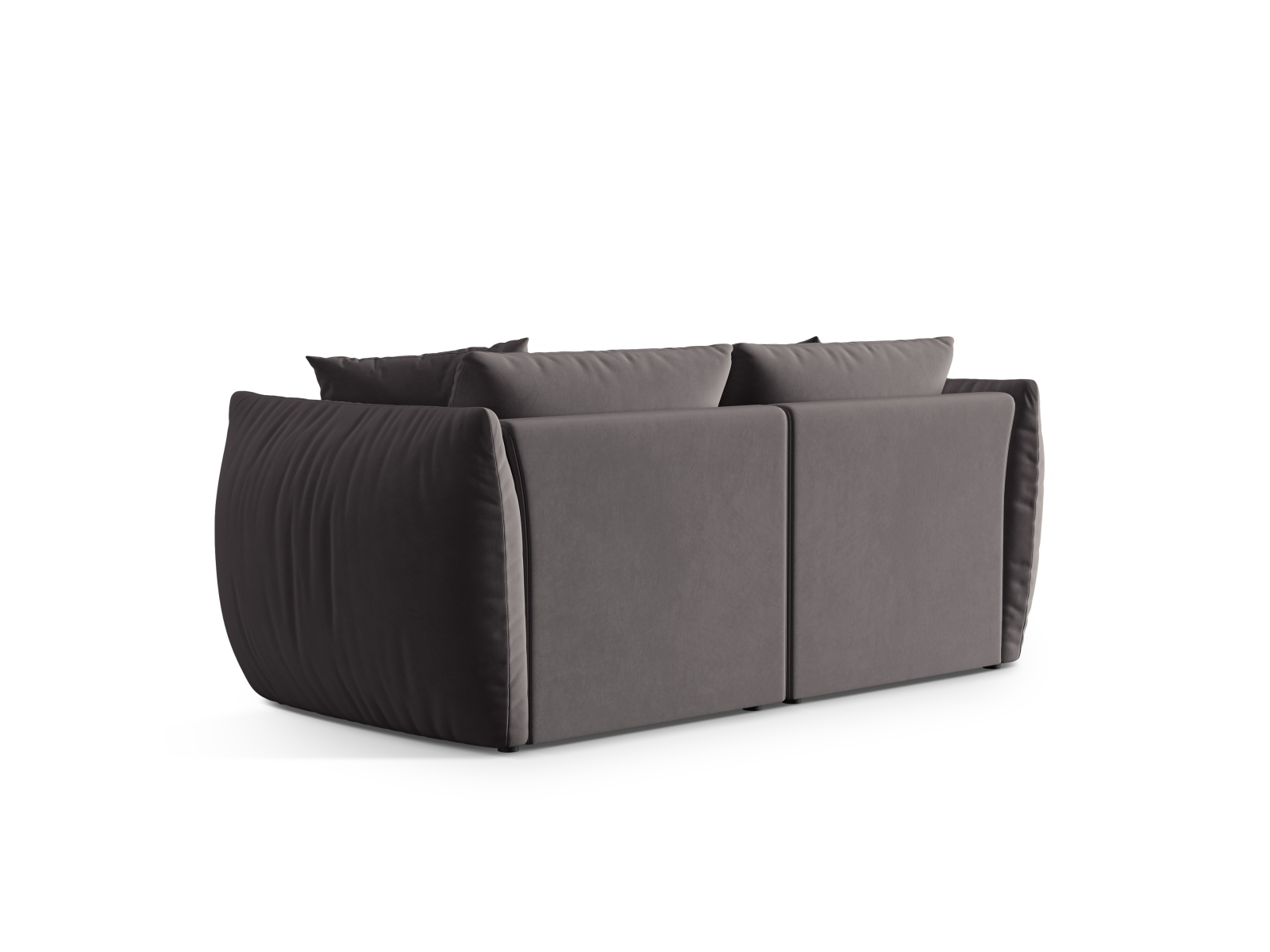 Micadoni Sofa Chris 3-Sitzer Samt Dunkelgrau