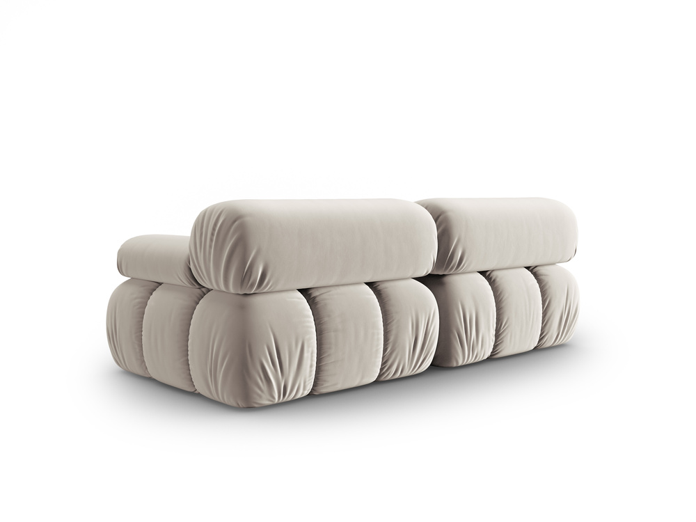 Cosmopolitan Design Sofa Cortina 2-Sitzer Samt Bluvel Dunkelbeige