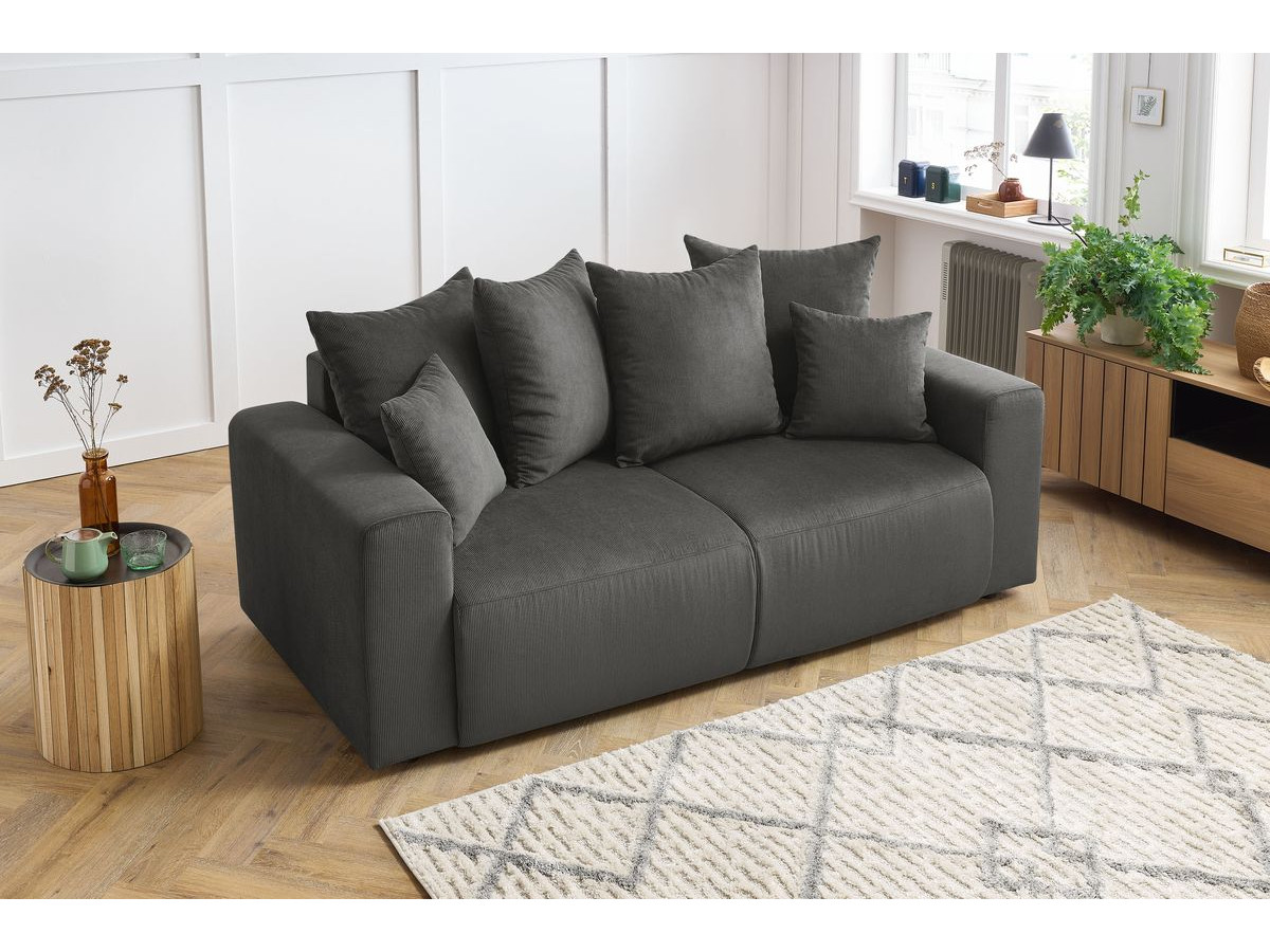 Bobochic Envy Sofa 2-Sitzer Cordsamt Dunkelgrau