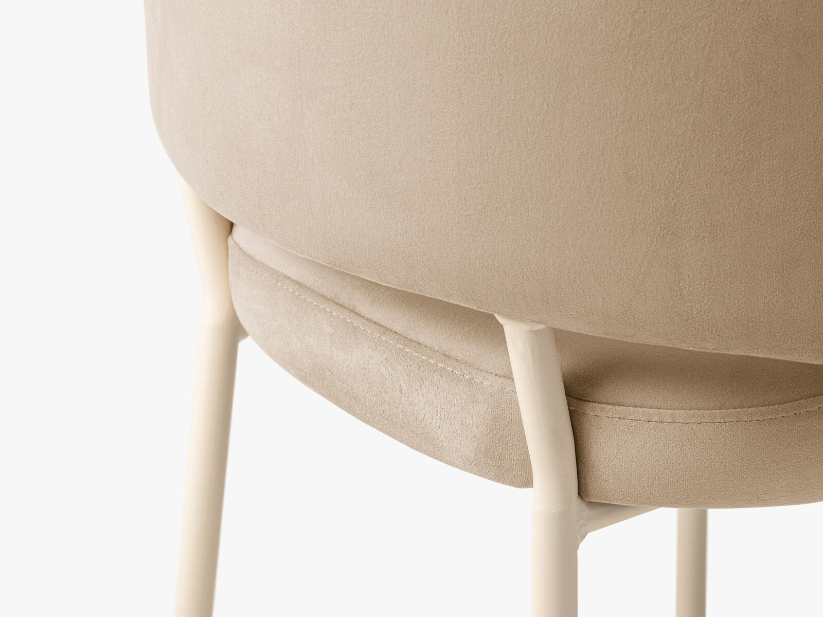 Micadoni Stuhl Dora Samt Magic Velvet Mandelbeige Creme