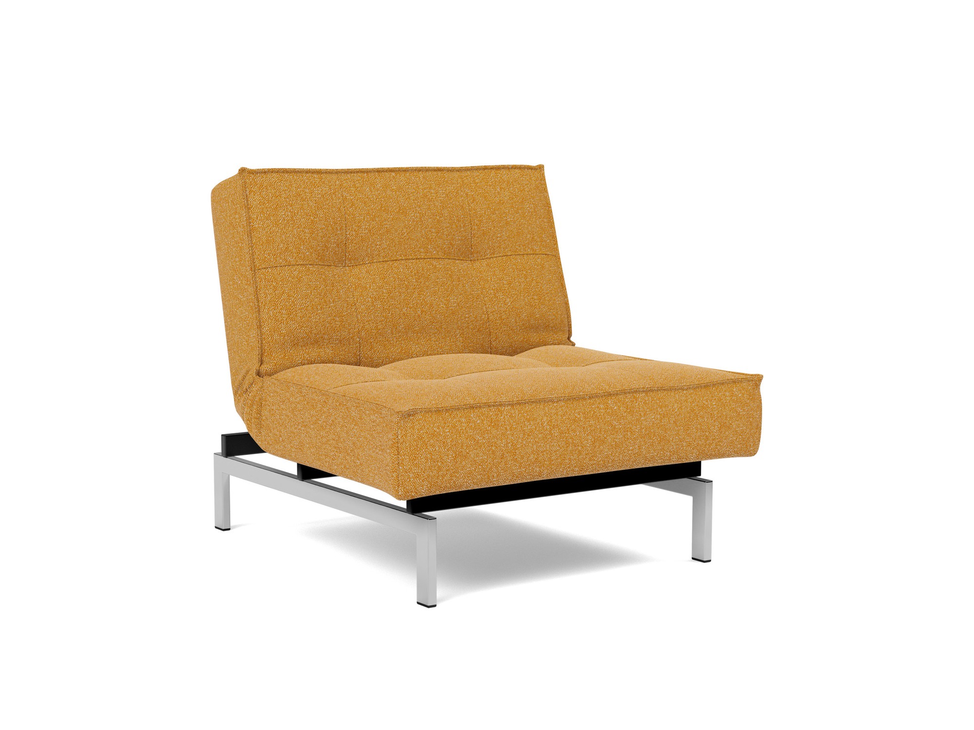 Sessel Splitback Boucle Skandi 536-Ochre Beine Chrom