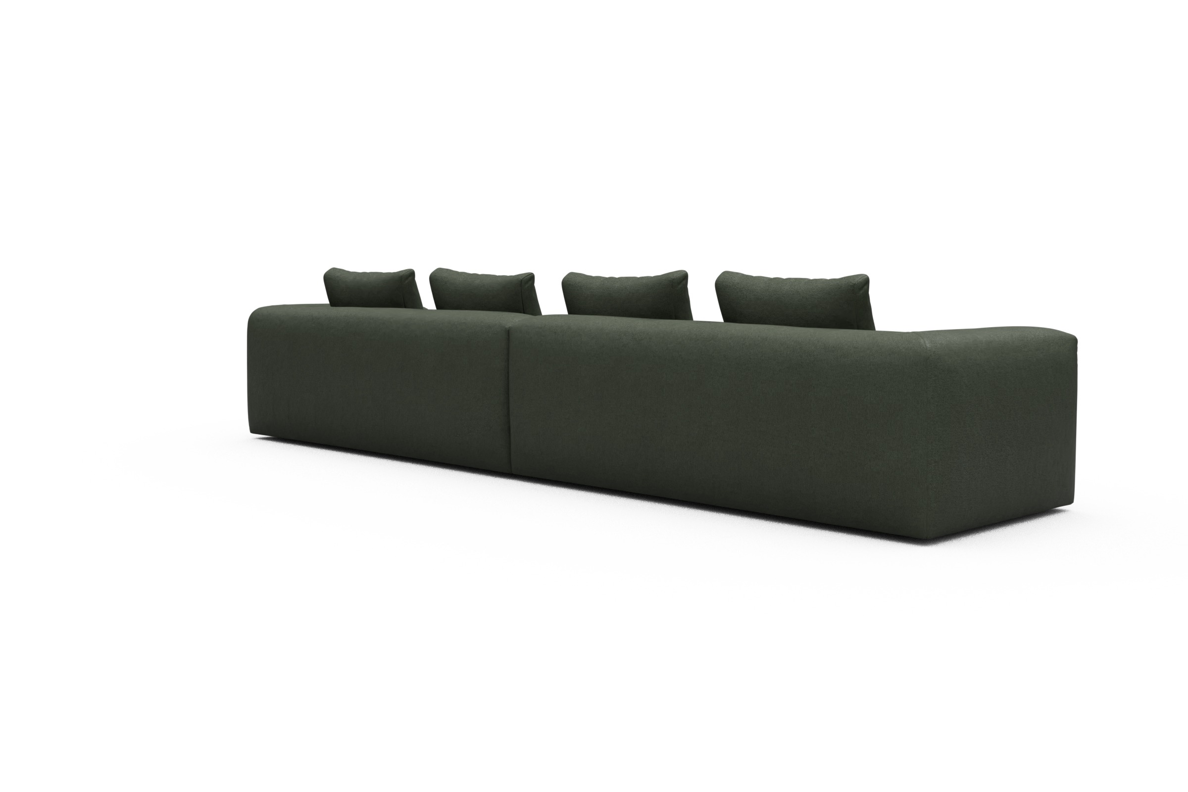 Sofa Modulares XXL Sofa Fred 5-Sitzer Denari-Forest-Green