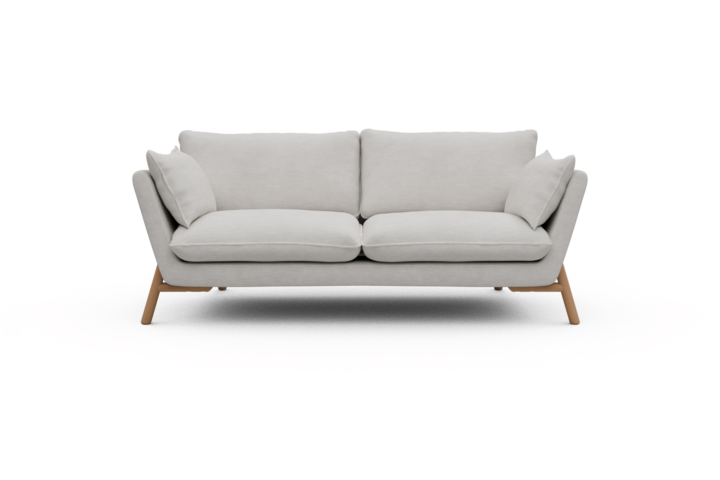 Skandi Home Sofa Emil 2-Sitzer Beinfarbe Eiche Natur Vivus-Dusty-Off-White moebelfaktor