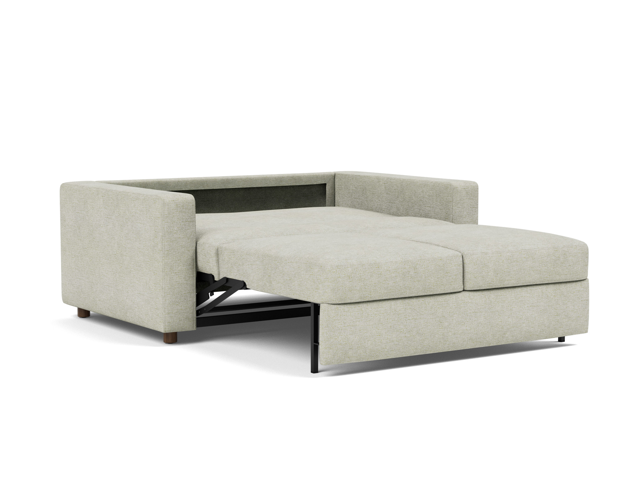Schlafsofa Neah mit Standard-Armlehnen 140 Flachgewebe Avella 280-Sand