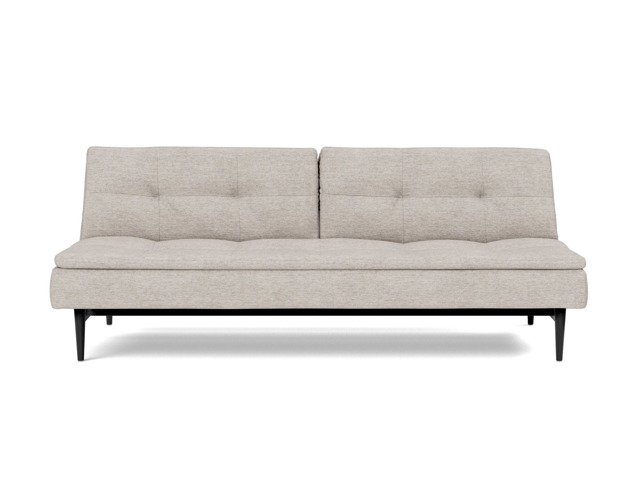 Schlafsofa Dublexo Chenille Yuveno 471-Sand Beine Styletto Eiche schwarz