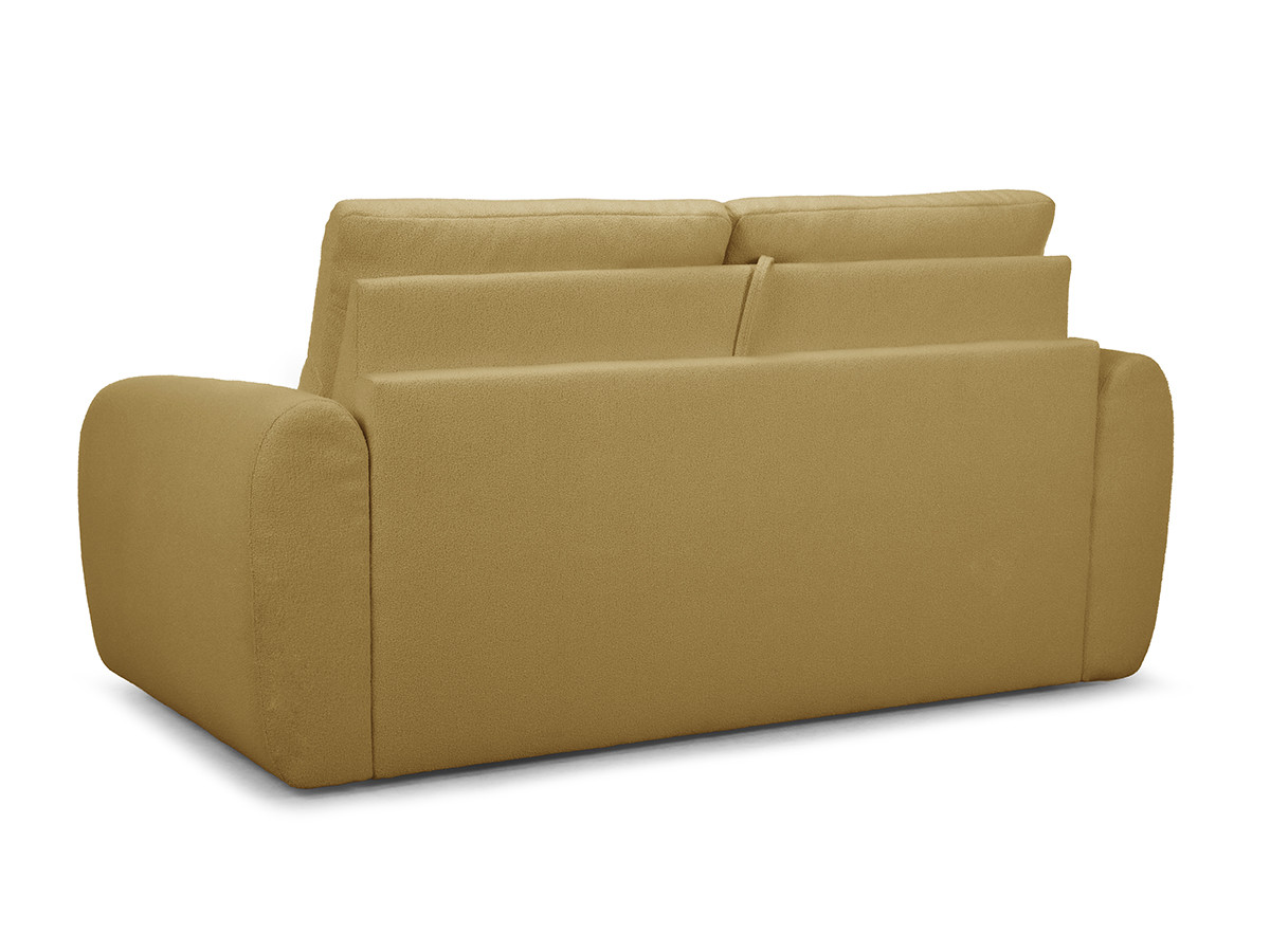 Bobochic Minorque Schlafsofa 2,5-Sitzer Chenille Gelb, Liegefläche 140 × 200 cm